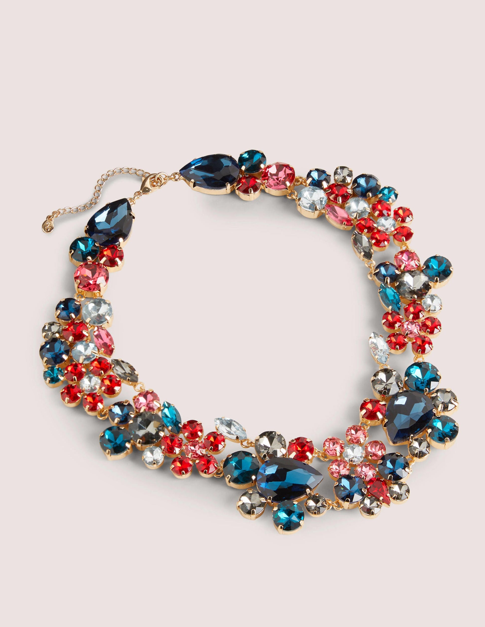 Jewel Cluster Necklace-Multi-2