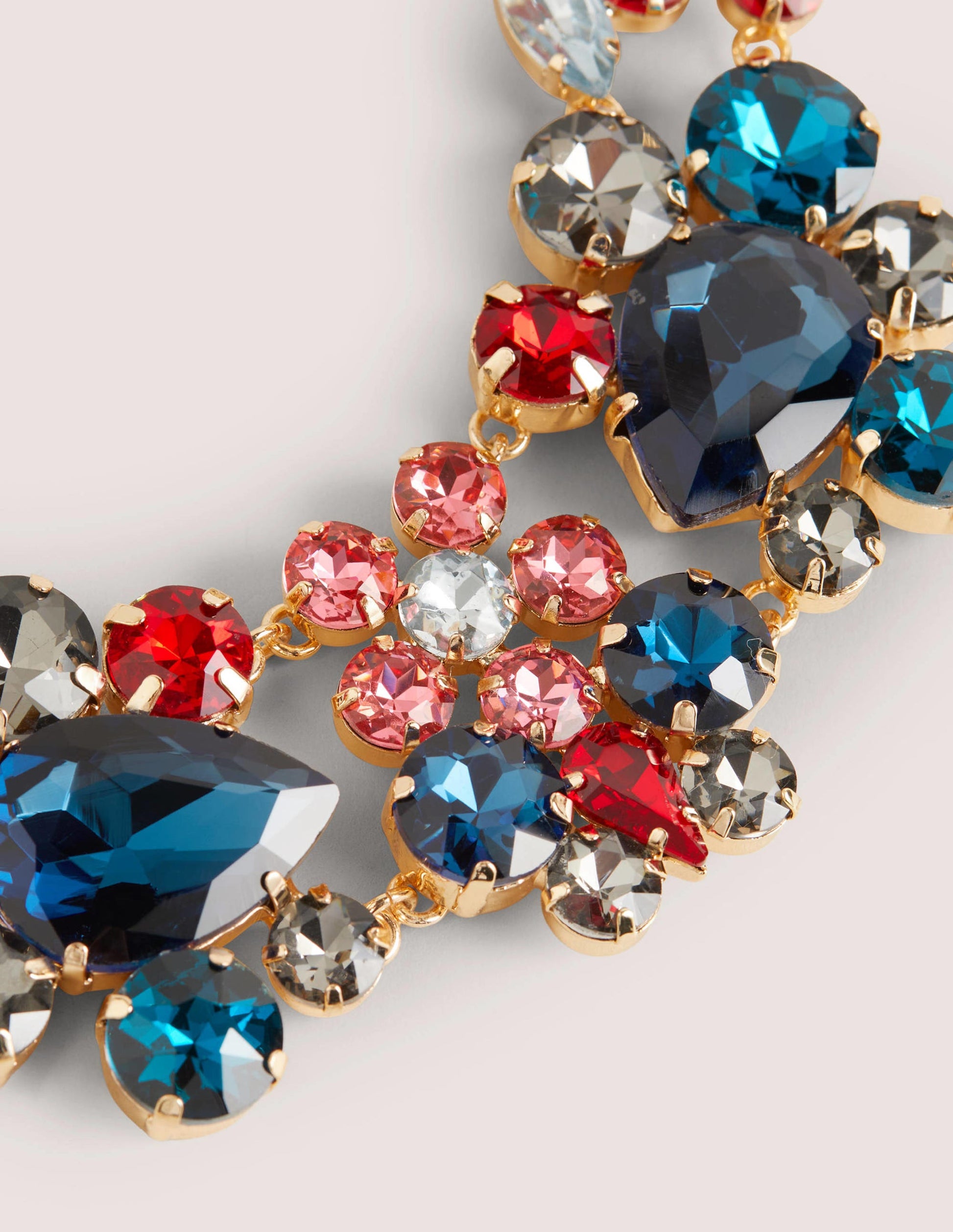 Jewel Cluster Necklace-Multi-3
