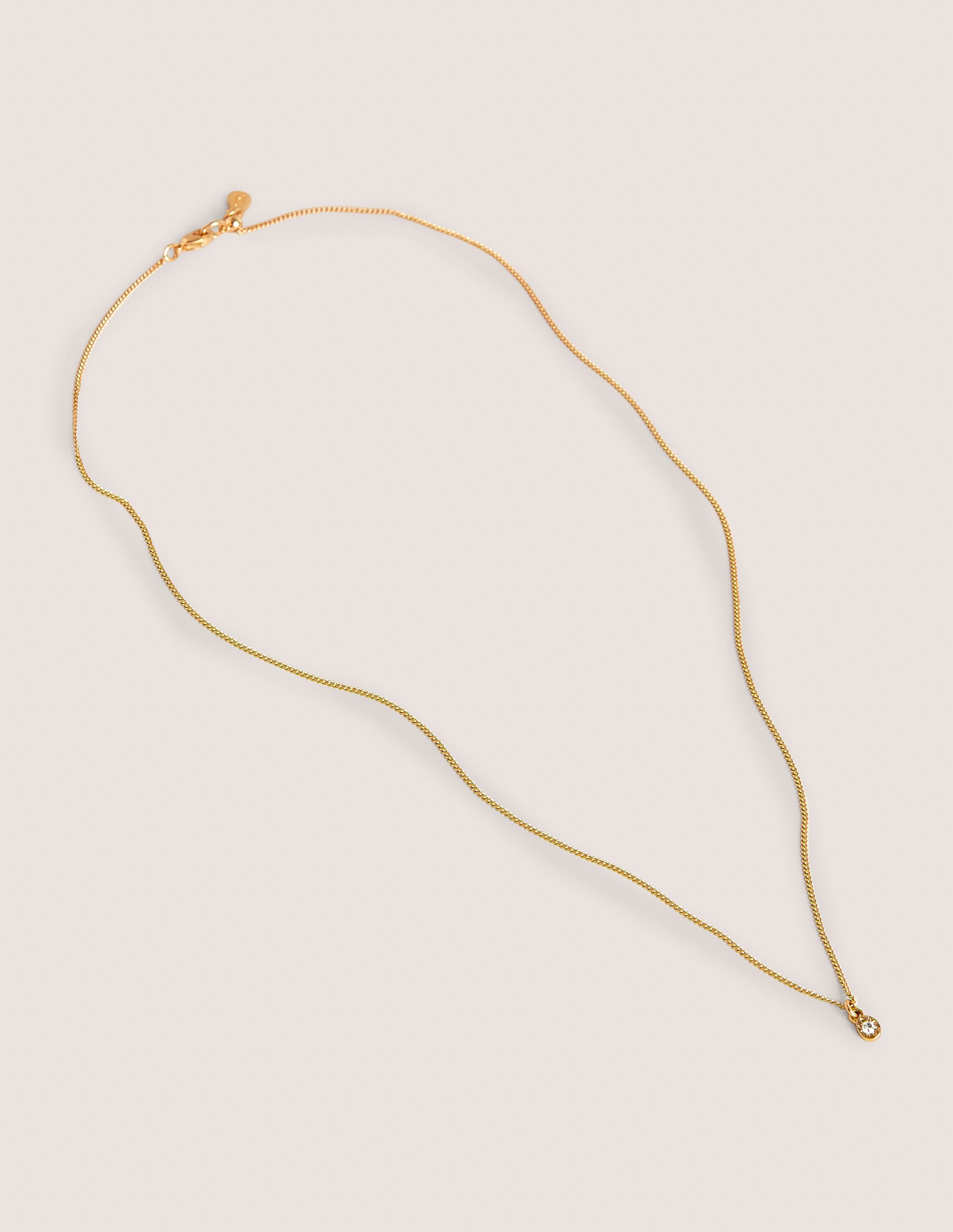 Delicate Charm Necklace-Clear Stone Star - Image 1