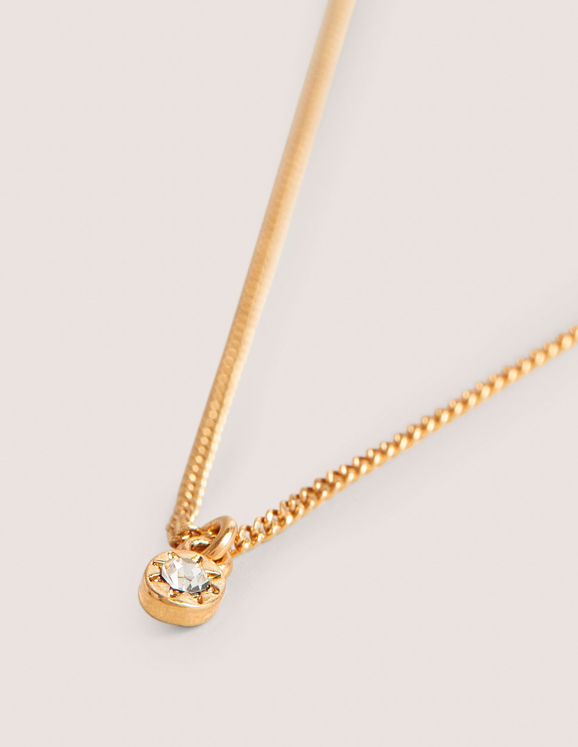 Delicate Charm Necklace-Clear Stone Star-2