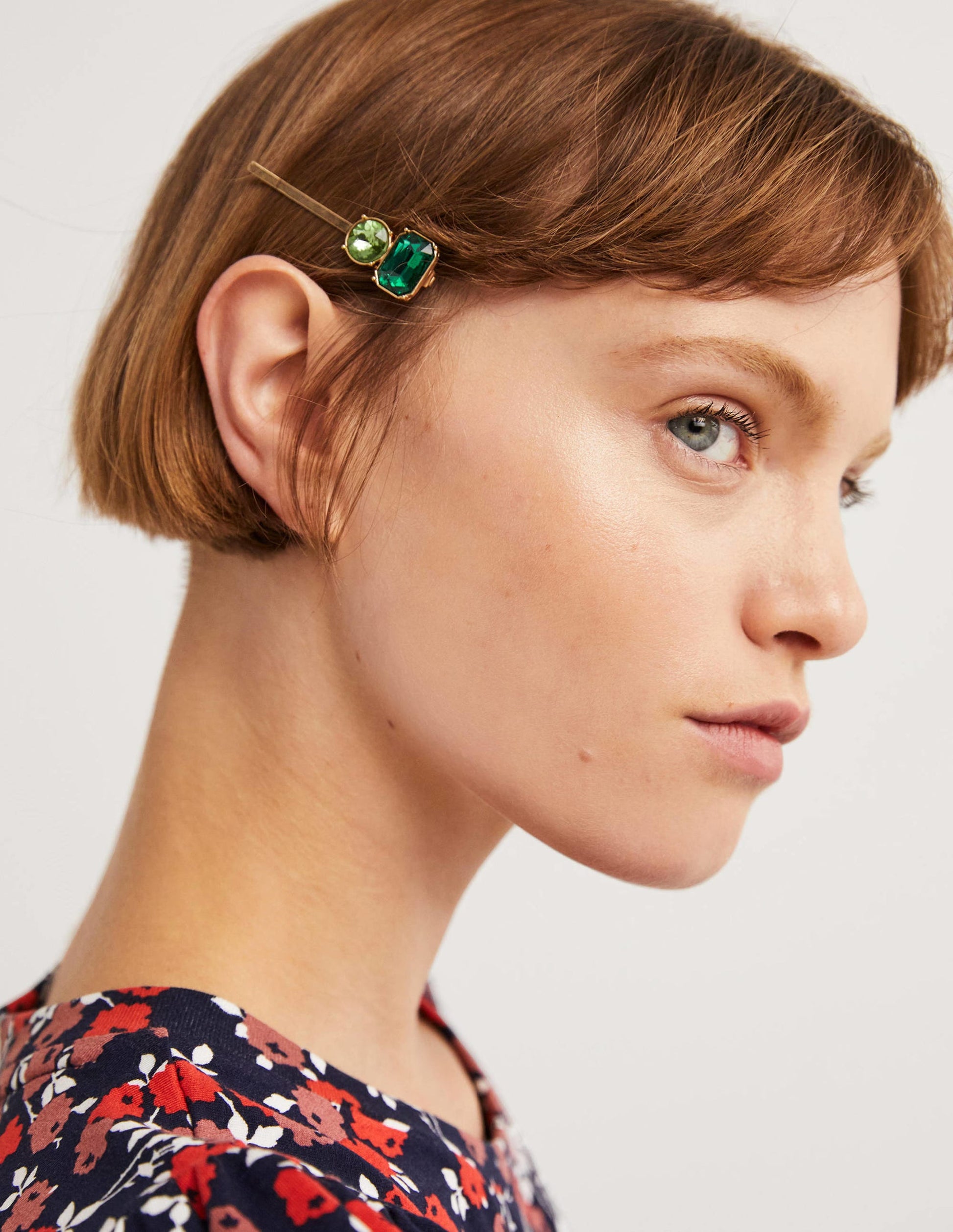 3 Pack Jewel Hair Slides-Pink-1