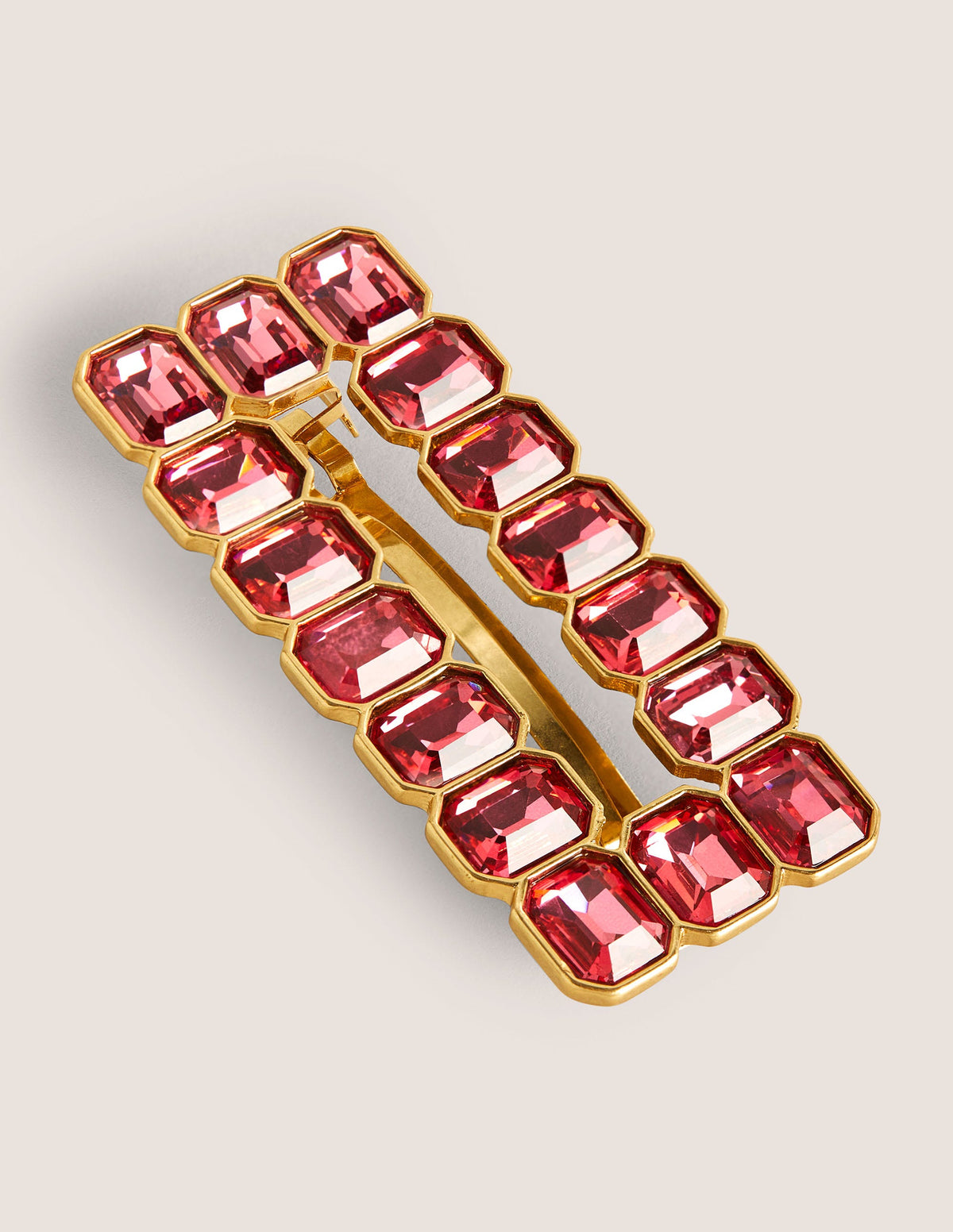 Large Jewel Hair Slide-Pink-1