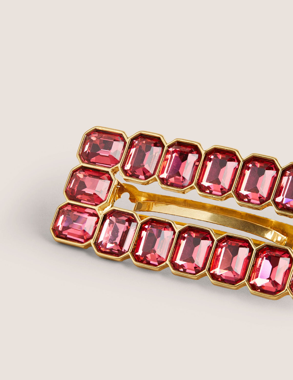 Large Jewel Hair Slide-Pink-2