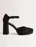 Closed-Toe Heeled Platforms-Black
