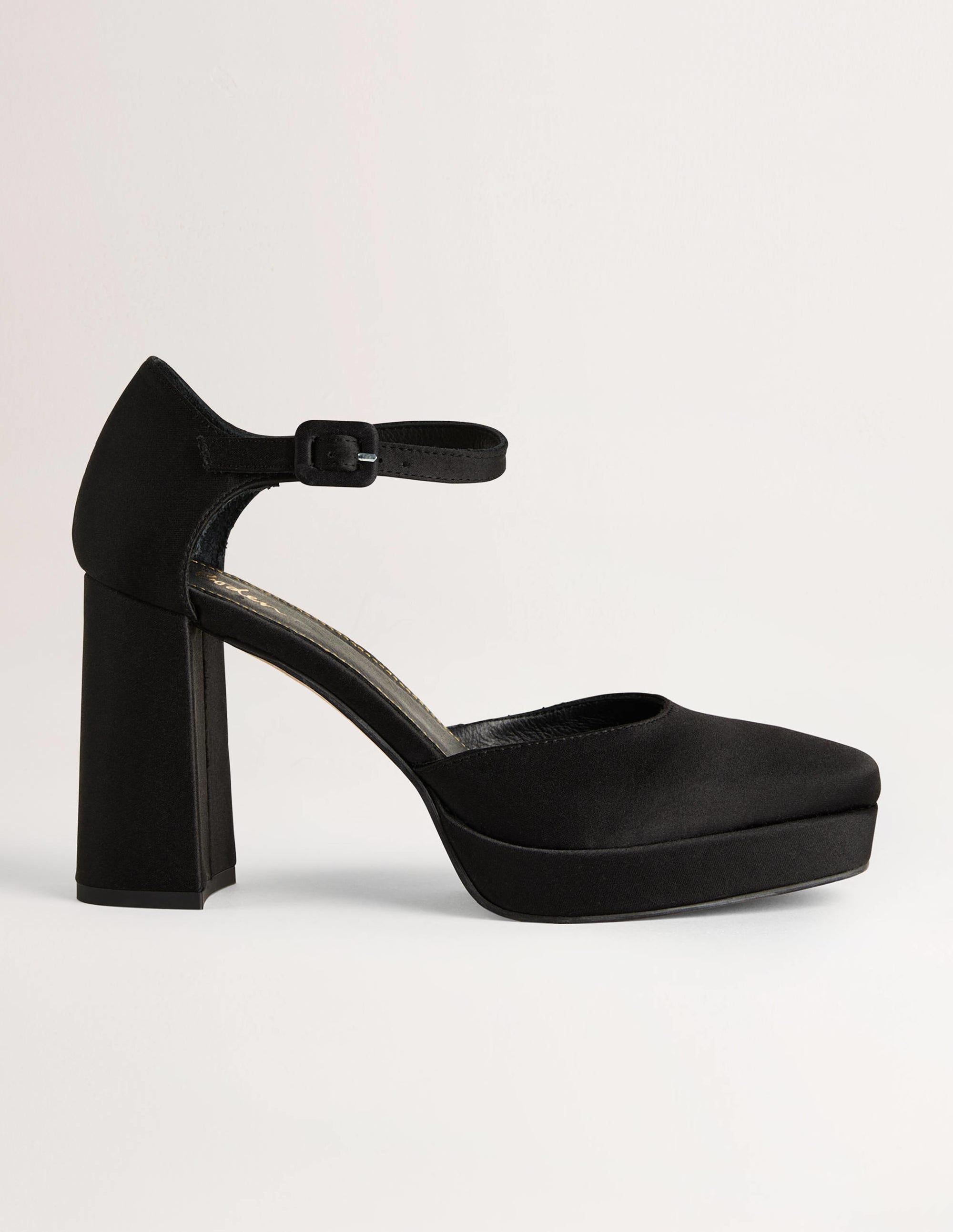 Closed-Toe Heeled Platforms-Black - Image 1