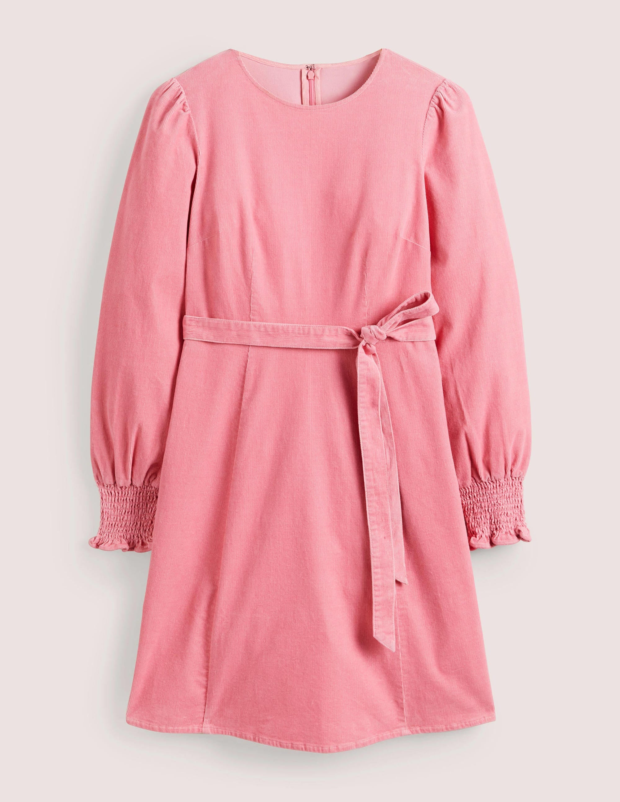 Smocked Cuff Corduroy Dress-Wild Rose - Image 7