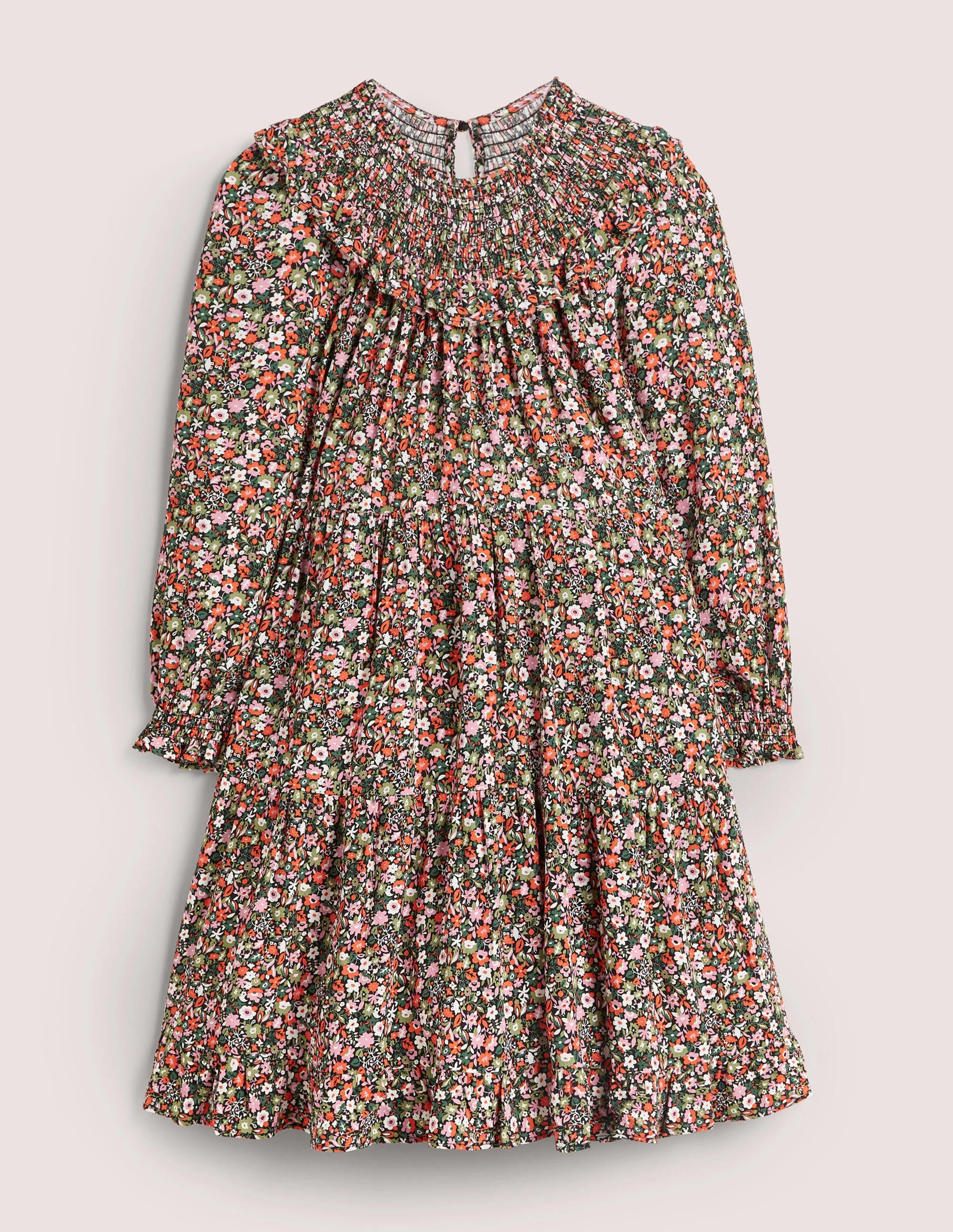 Smocked Yoke Tiered Dress-Multi, Floret Meadow - Image 6