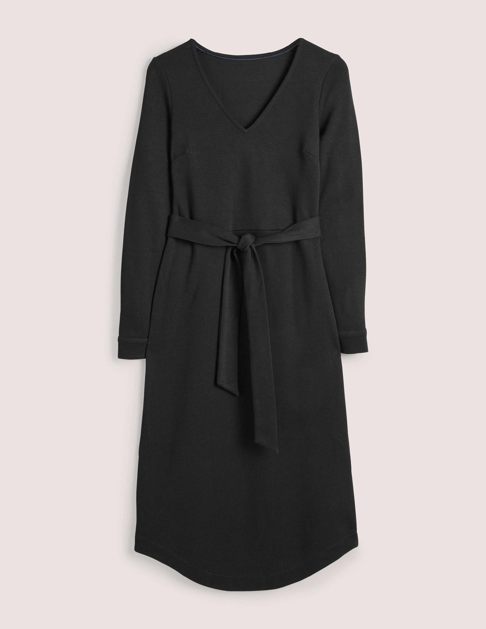 Column Jersey Midi Dress-Black-6