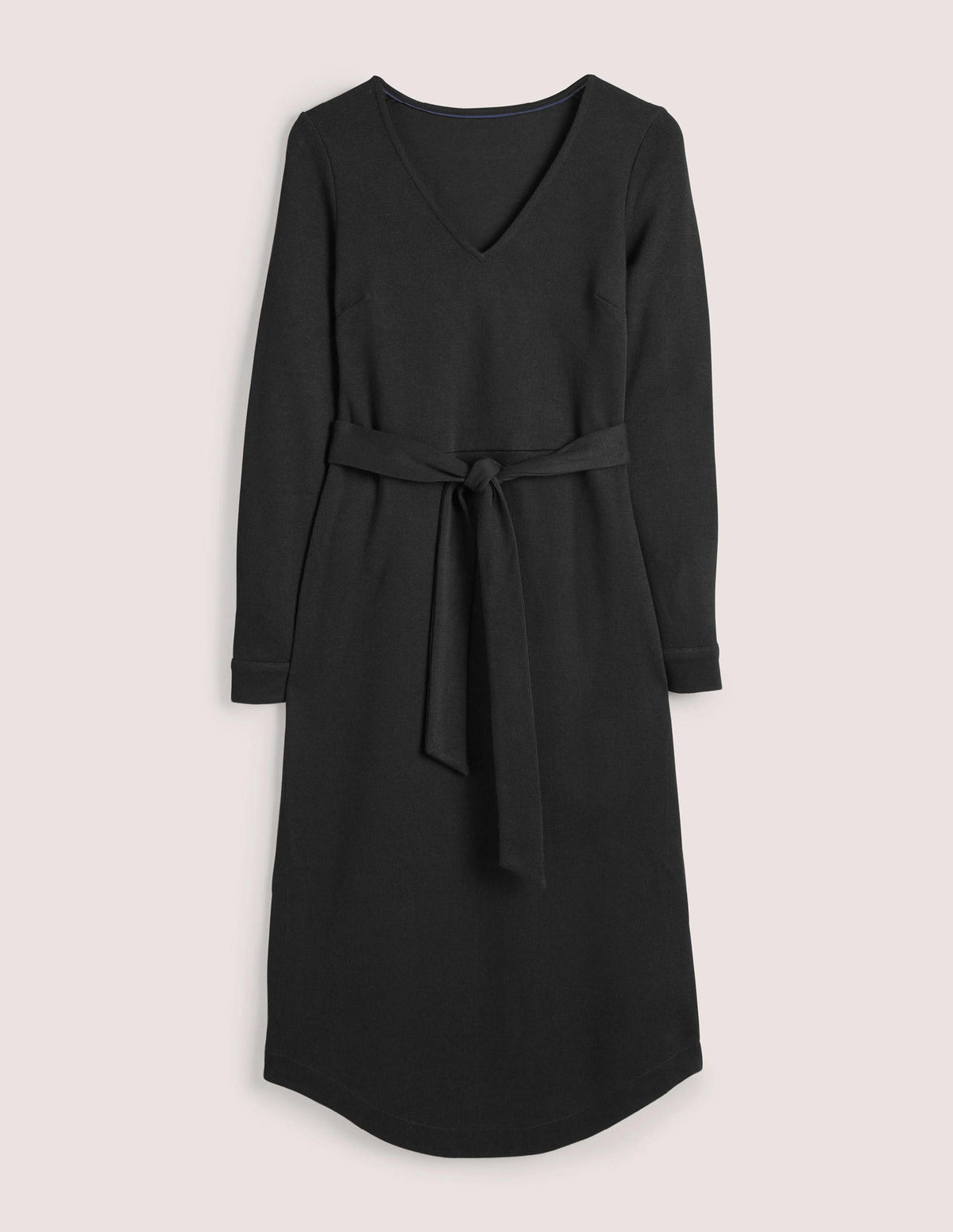 Column Jersey Midi Dress-Black - Image 6