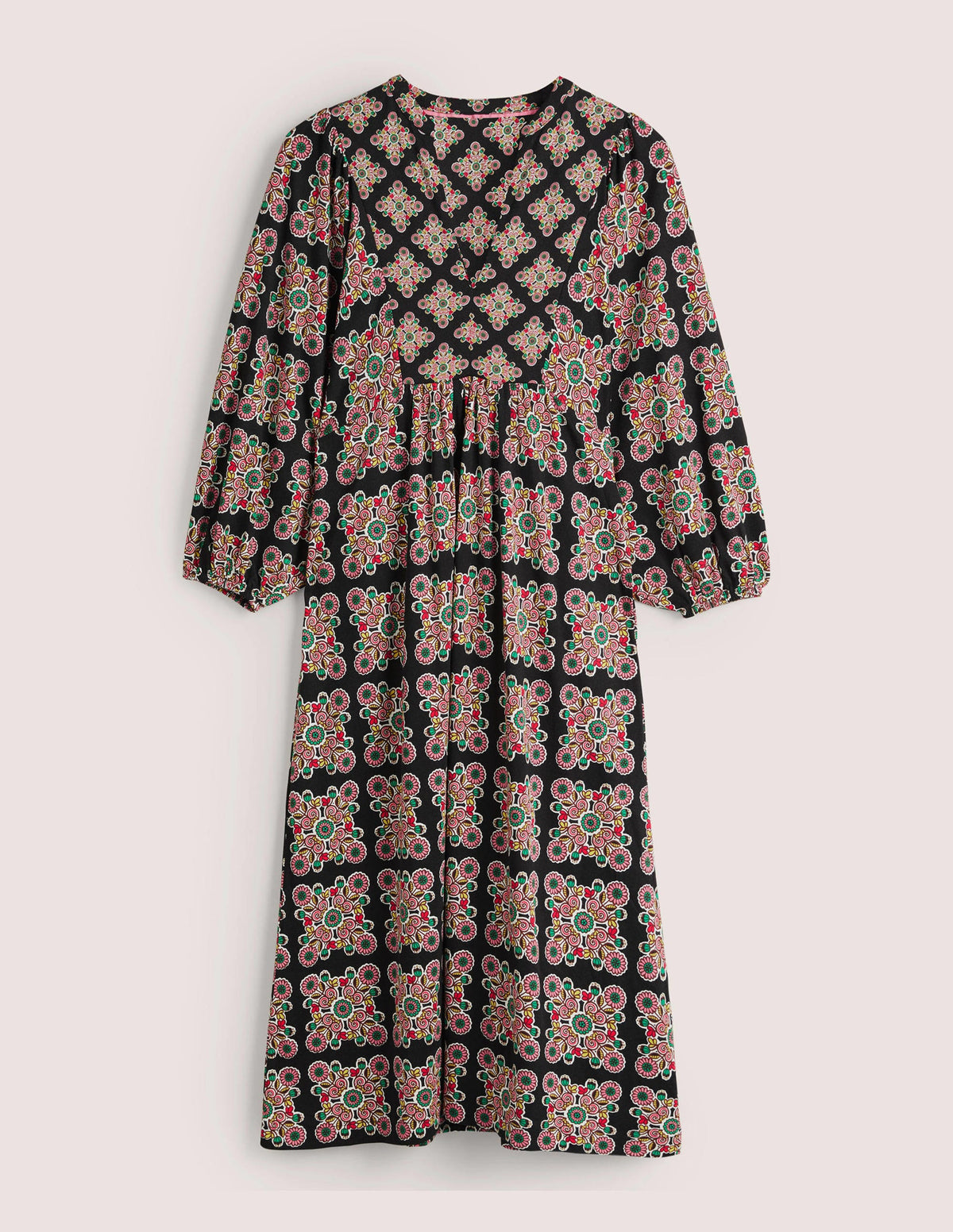 Jersey Midi Dress-Multi, Daisy Illusion Tile-6