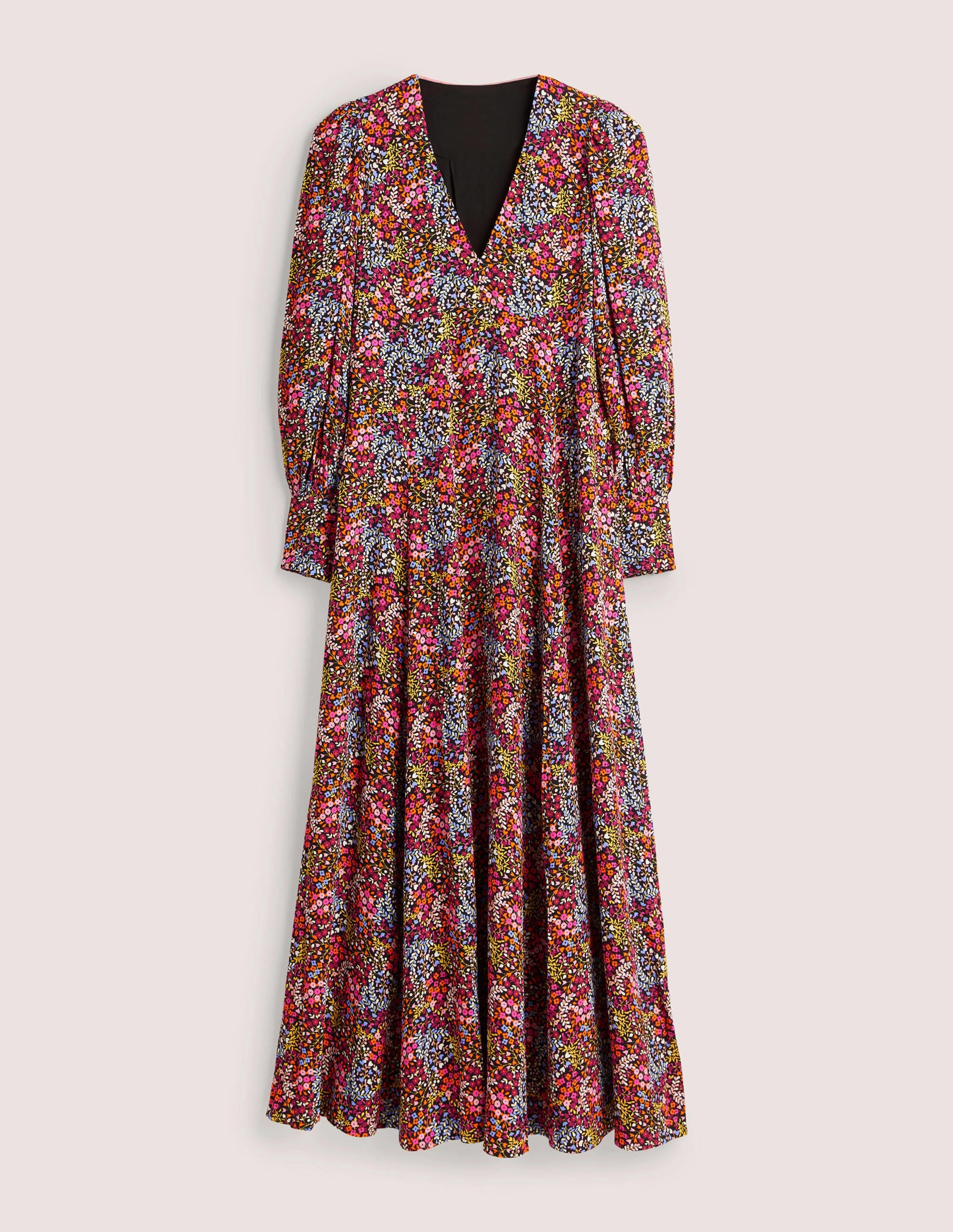 Blouson Sleeve Maxi Tea Dress-Multi, Ditsy Garden - Image 7