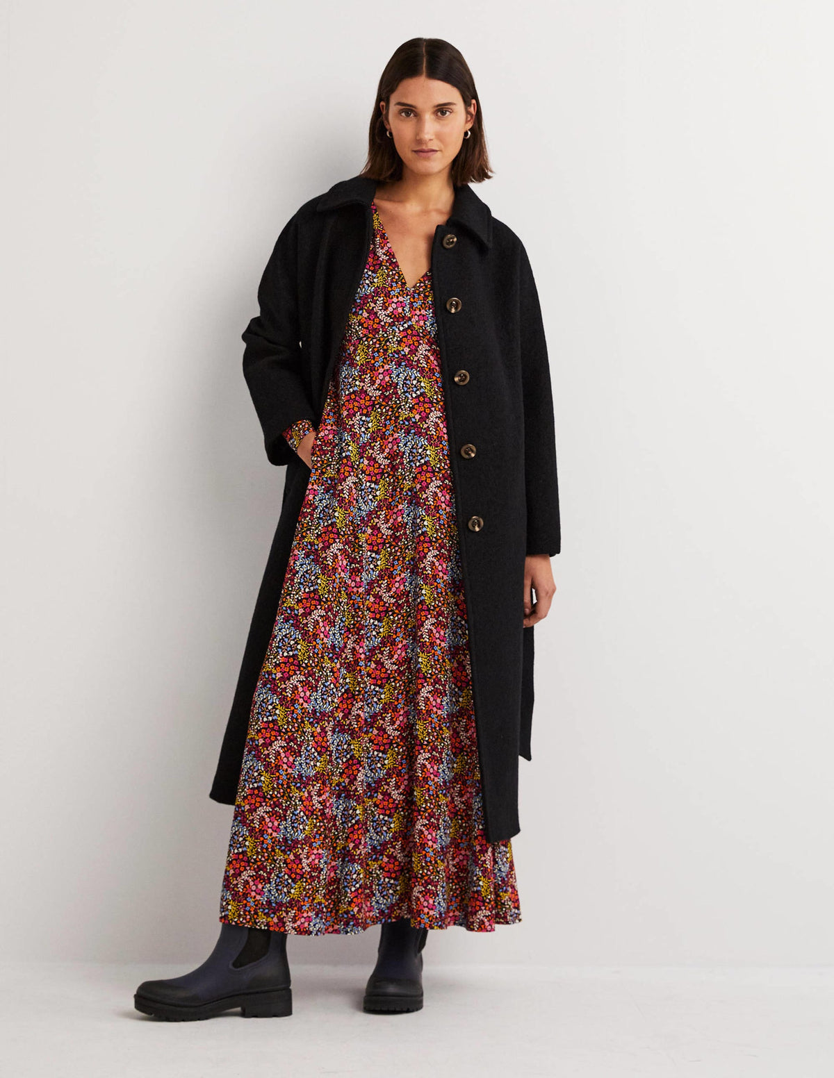 Blouson Sleeve Maxi Tea Dress-Multi, Ditsy Garden - Image 6