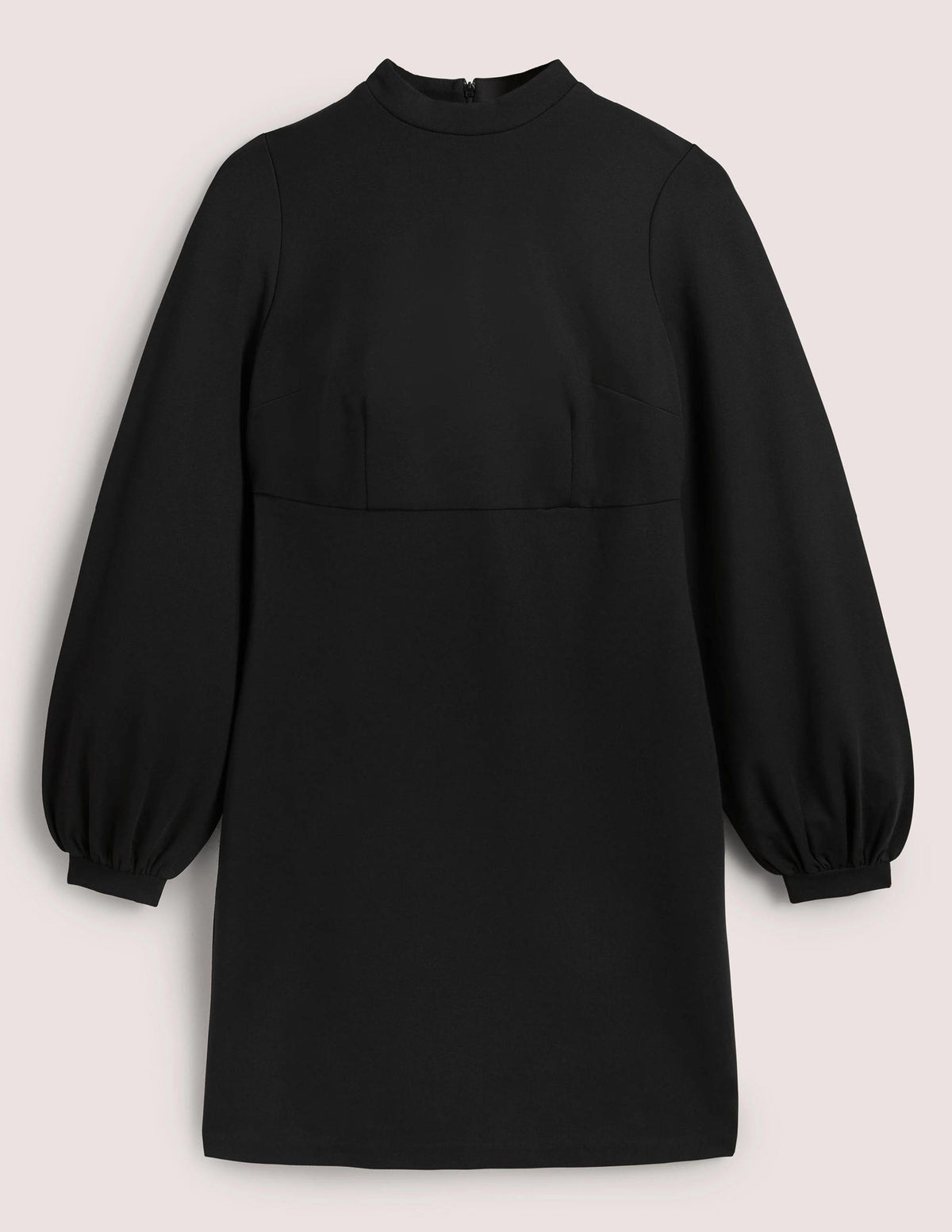Blouson Jersey Mini Dress-Black - Image 5