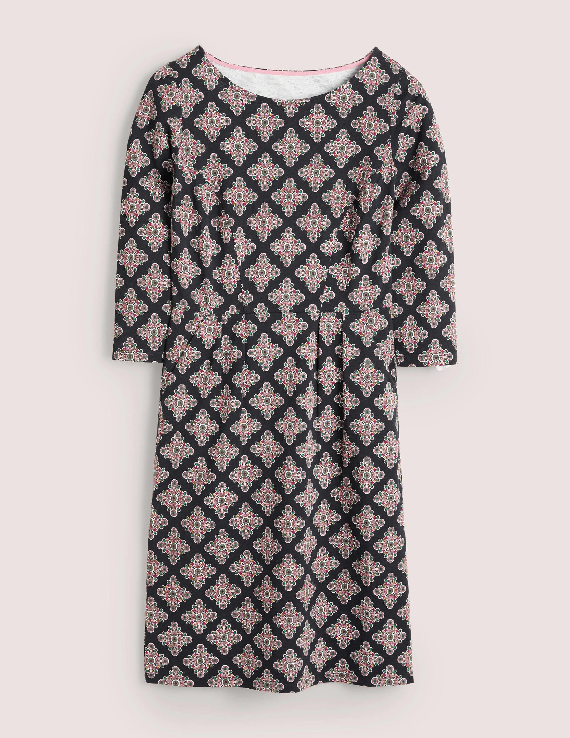 Penny Jersey Dress-Multi, Daisy Illusion Tile - Image 6