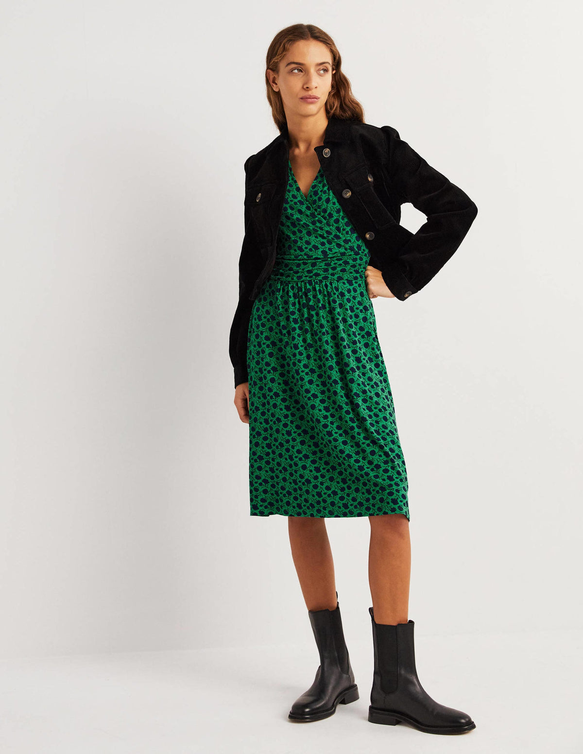 Layla Jersey Dress-Sapling, Leafy Bud-5