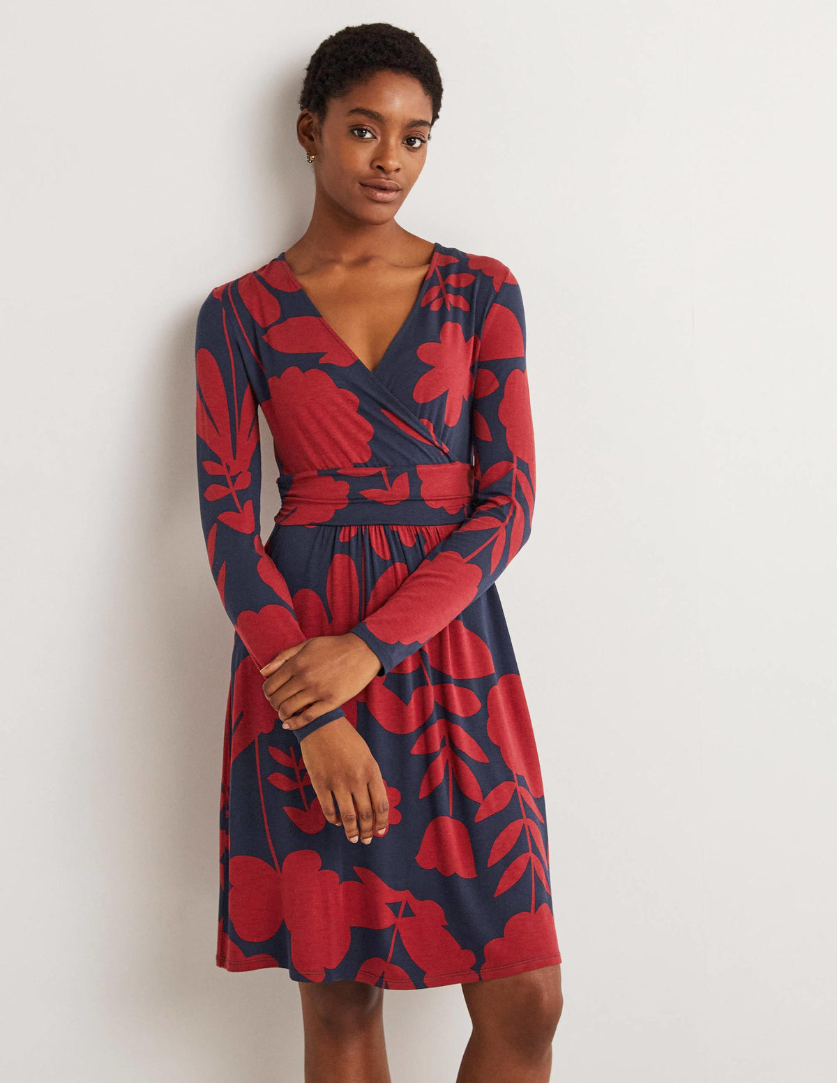Layla Jersey Dress-Winterberry, Flora Bloom-1
