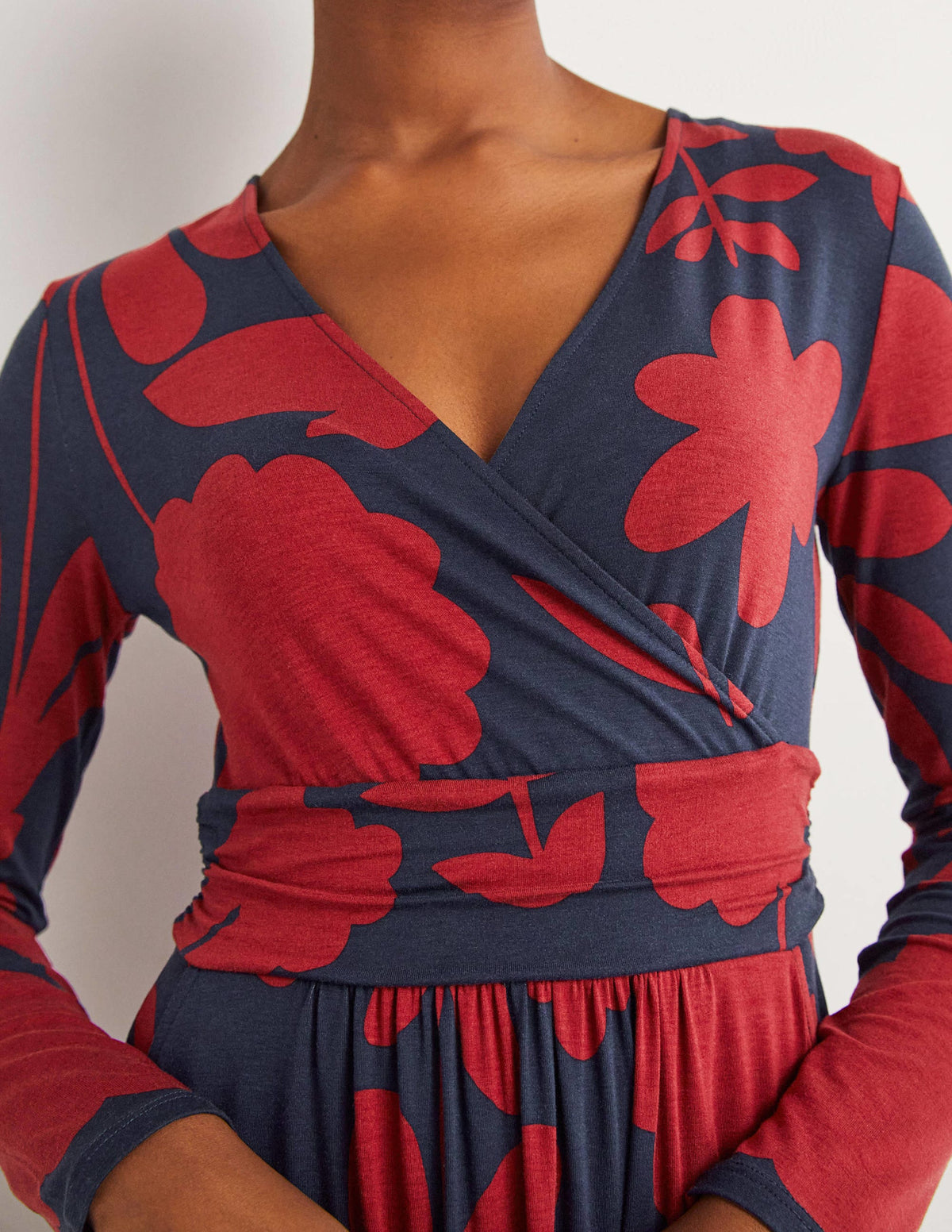 Layla Jersey Dress-Winterberry, Flora Bloom - Image 2