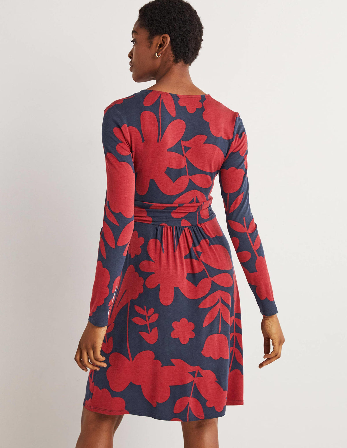 Layla Jersey Dress-Winterberry, Flora Bloom - Image 3
