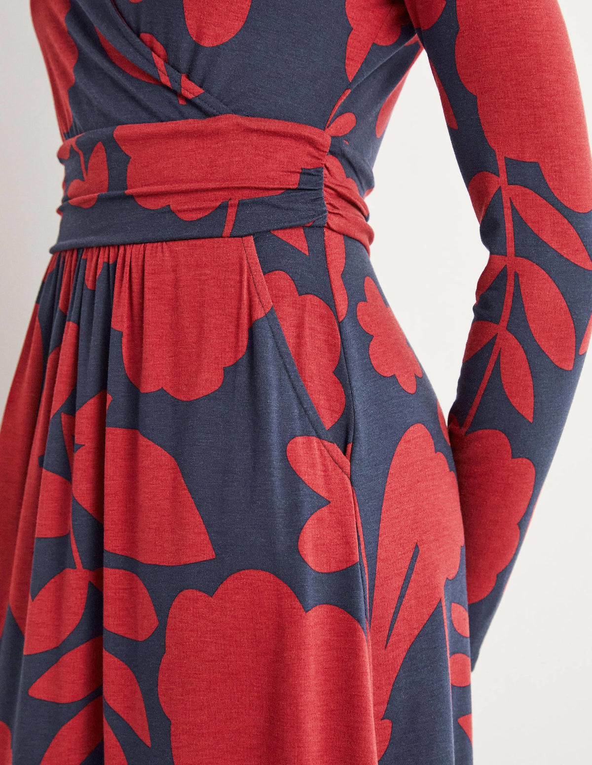 Layla Jersey Dress-Winterberry, Flora Bloom-4