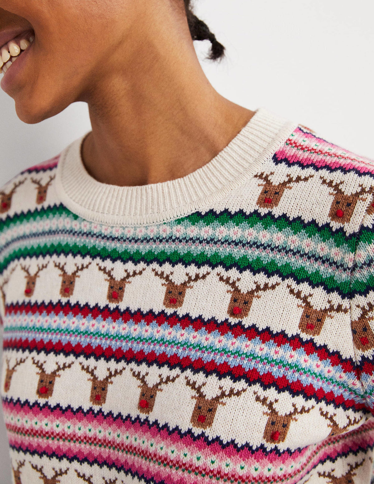 Reindeer Fair Isle Christmas Sweater-Reindeer Fair Isle - Image 2