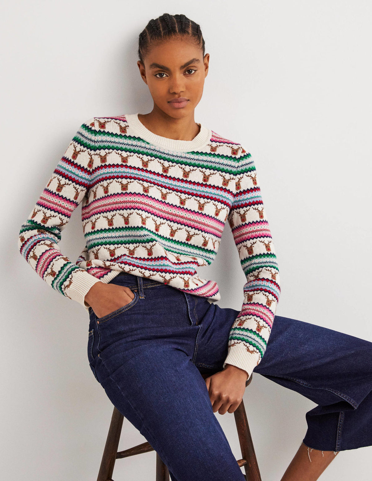Reindeer Fair Isle Christmas Sweater-Reindeer Fair Isle - Image 4