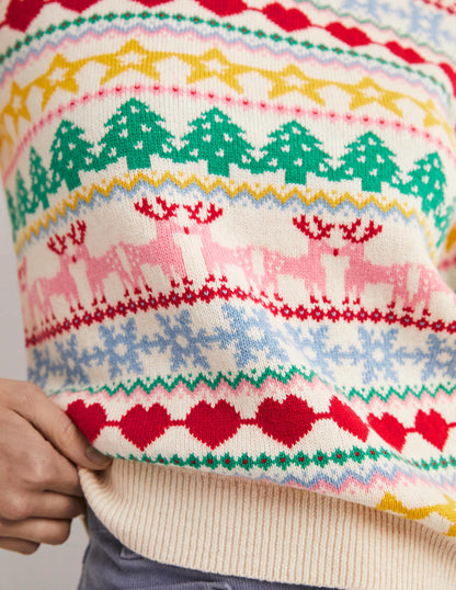 Festive Fair Isle Christmas Sweater-Multi Christmas Fair Isle-5