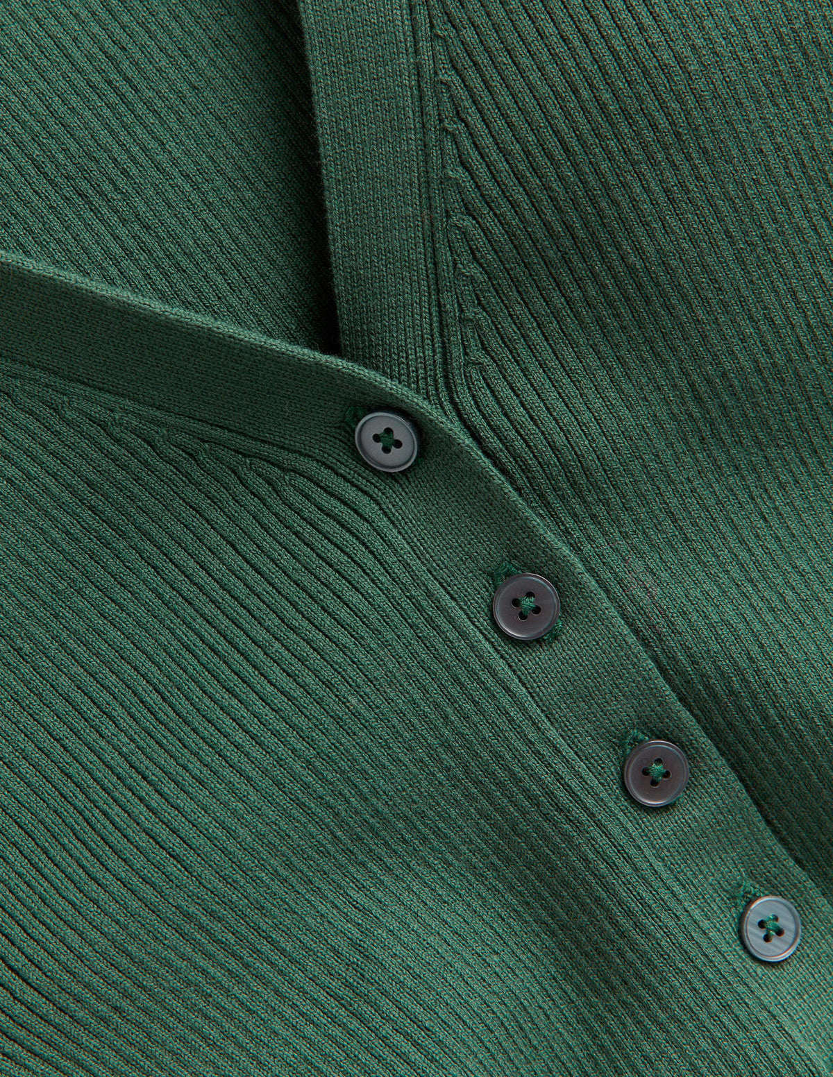Ribbed Knitted T-shirt-Trekking Green - Image 6