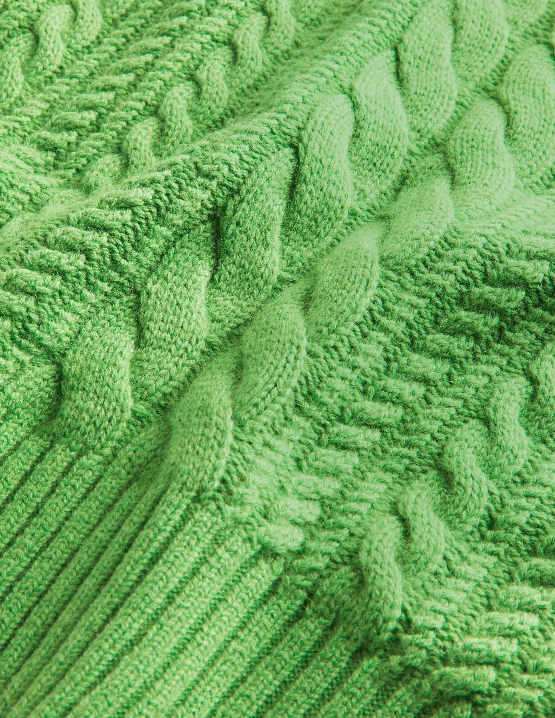 Cable Knit Sweater-Iguana Green-7