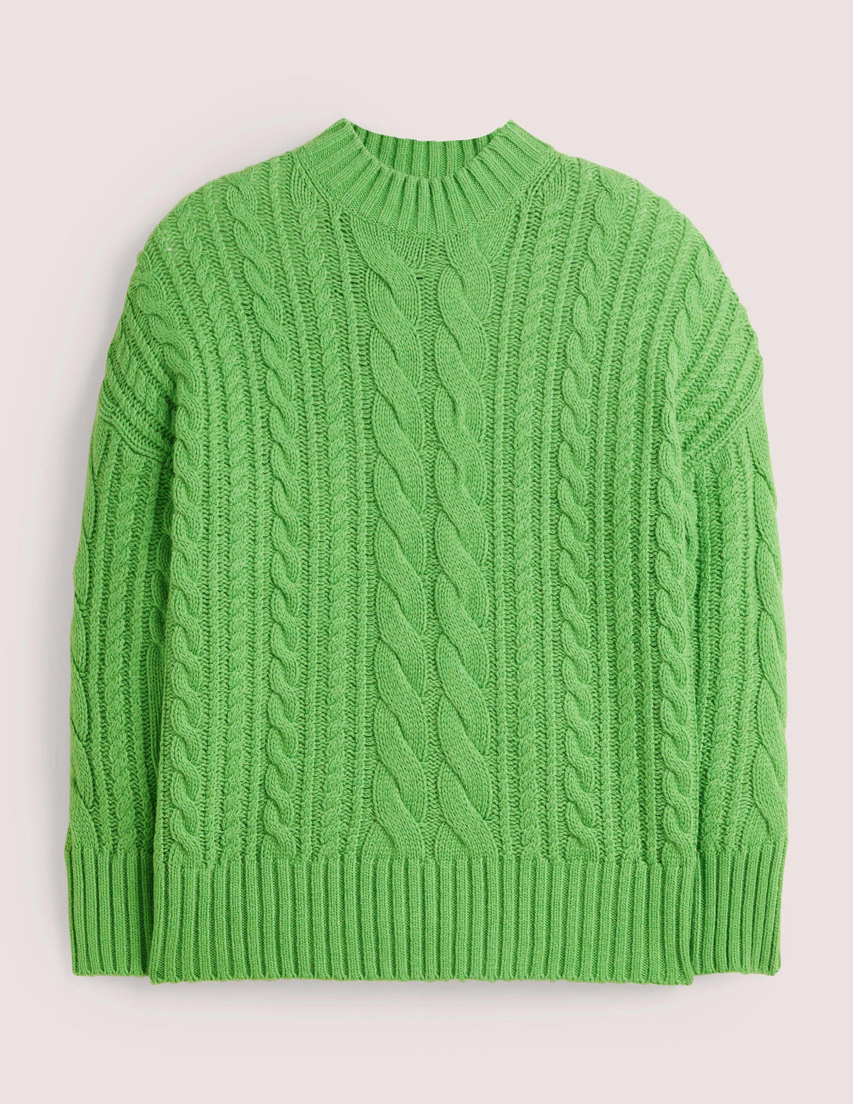 Cable Knit Sweater-Iguana Green-8