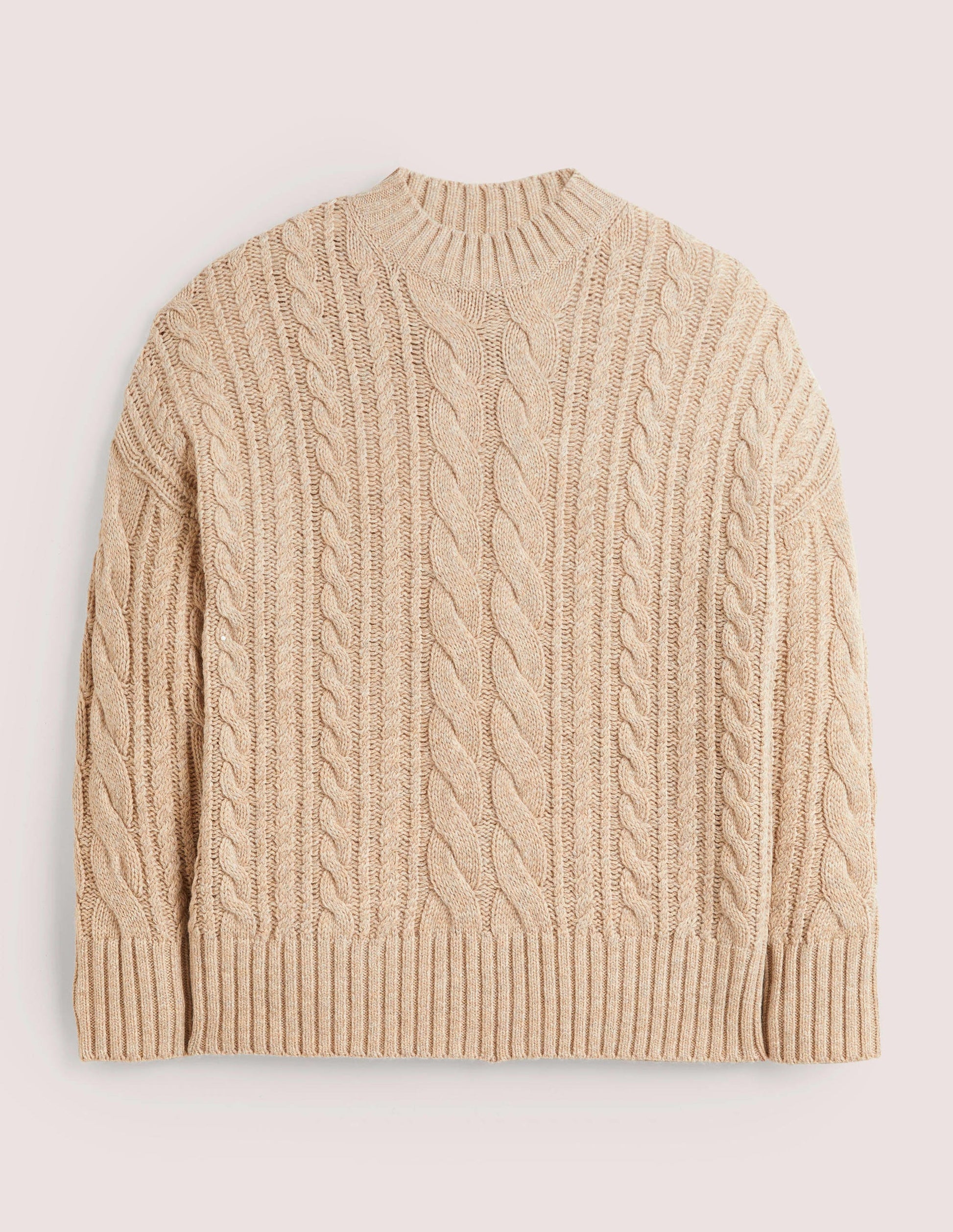 Cable Knit Sweater-Chinchilla Melange-6
