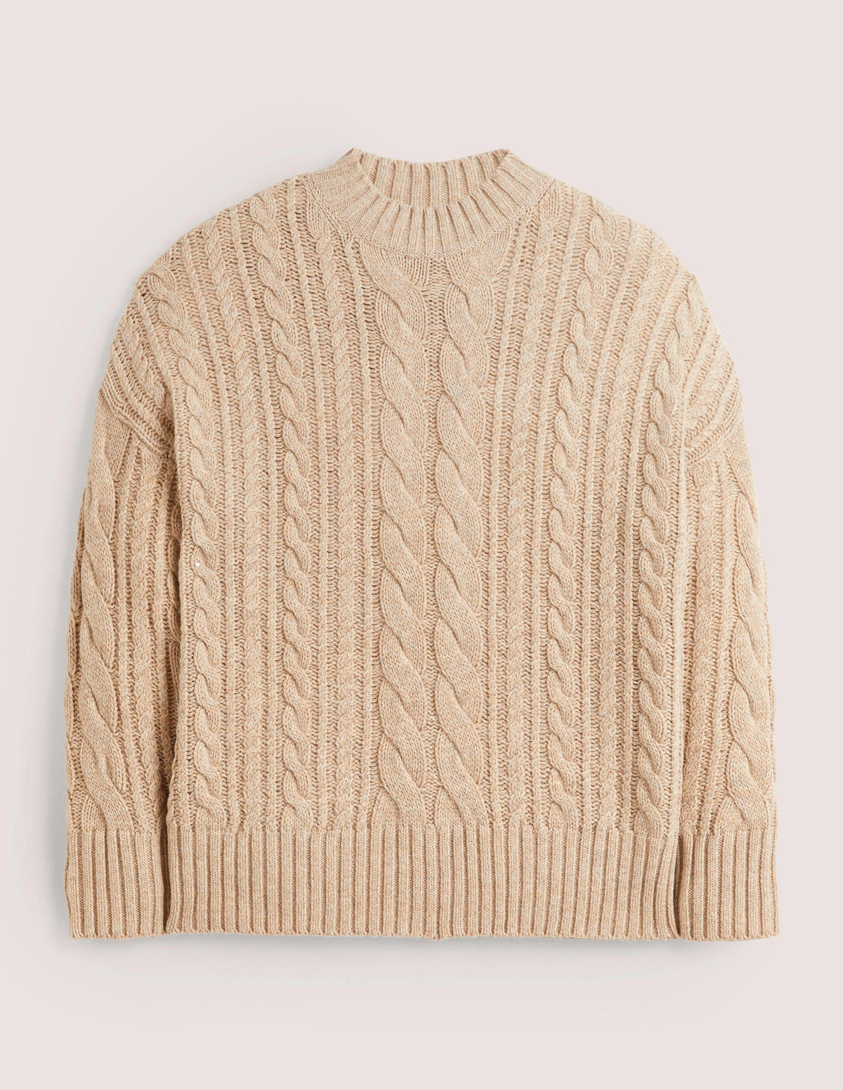 Cable Knit Sweater-Chinchilla Melange - Image 6