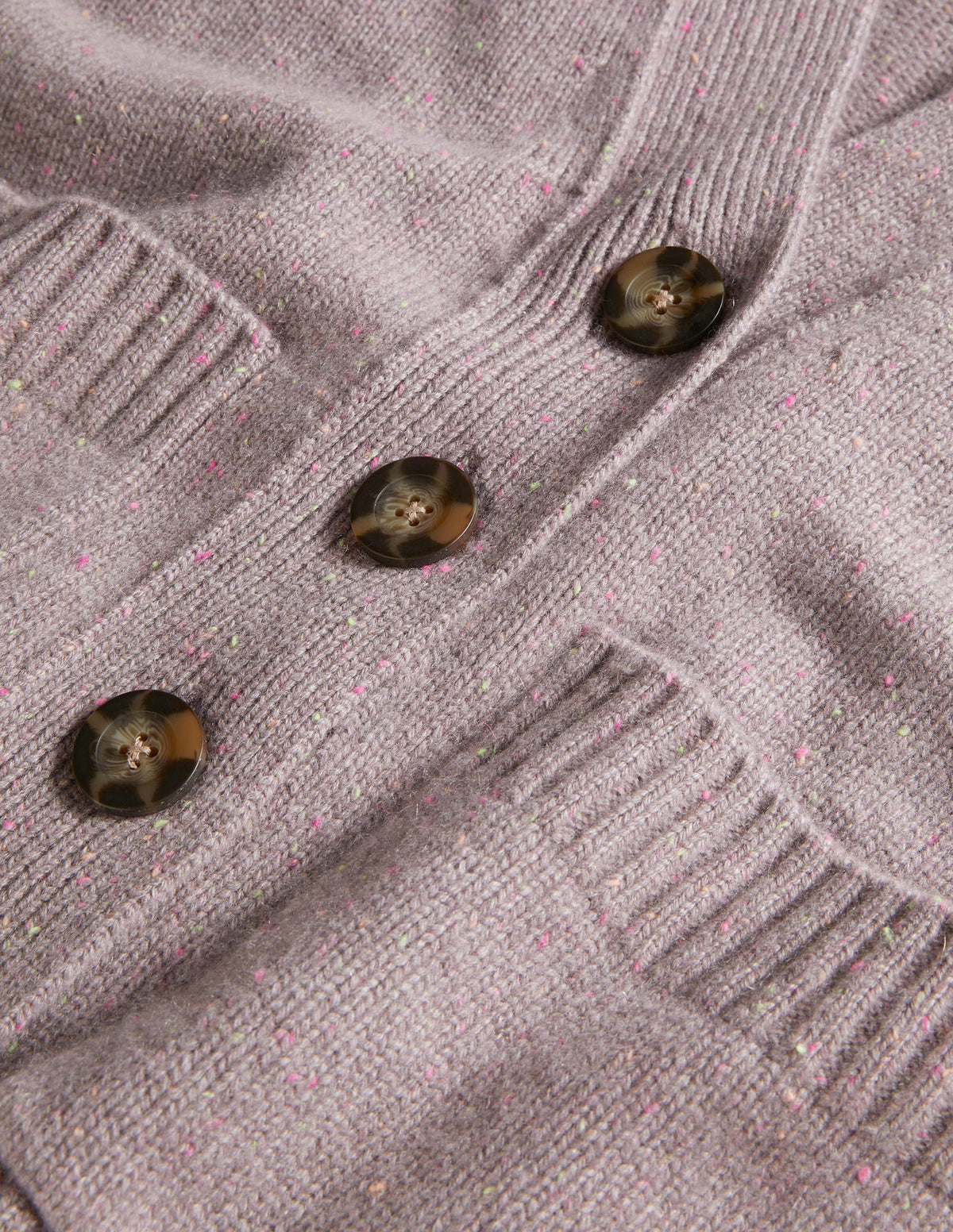 Cashmere Rib Cardigan-Grey, Multi Nep - Image 7