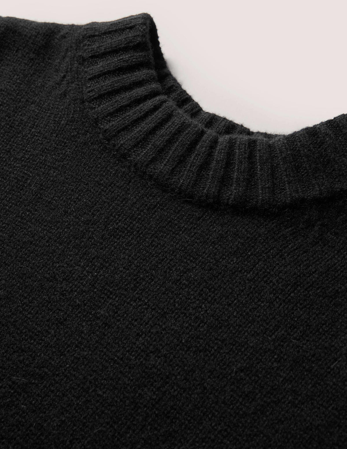 Chunky Cashmere Crew Neck Vest-Black-7