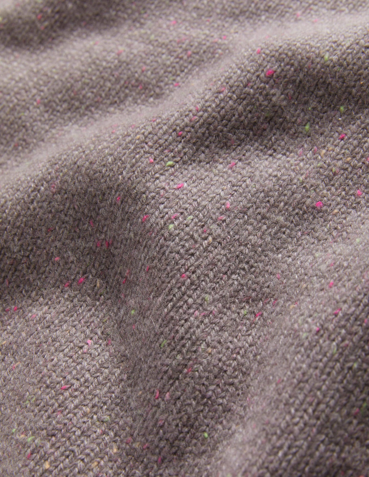 Chunky Cashmere Crew Neck Vest-Grey, Multi Nep