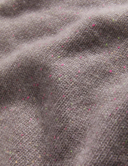 Chunky Cashmere Crew Neck Vest-Grey, Multi Nep-7