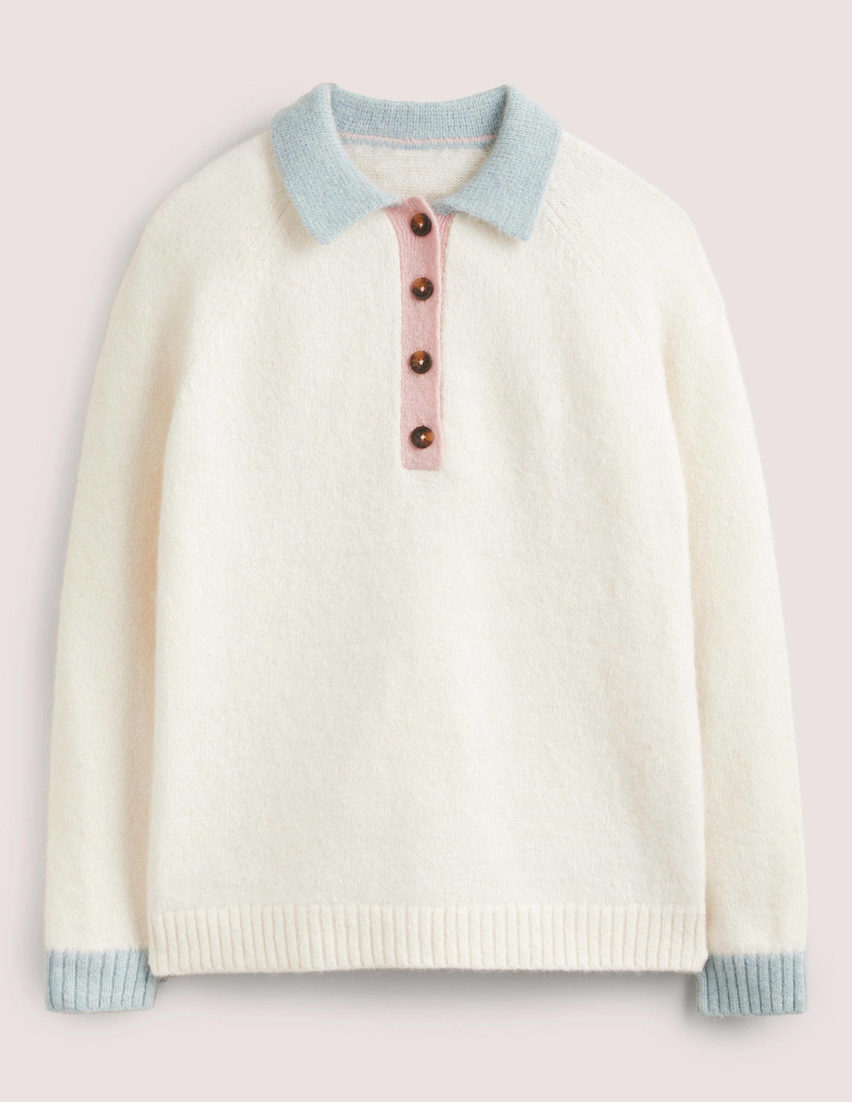 Fluffy Henley Sweater-Ivory, Surf-7