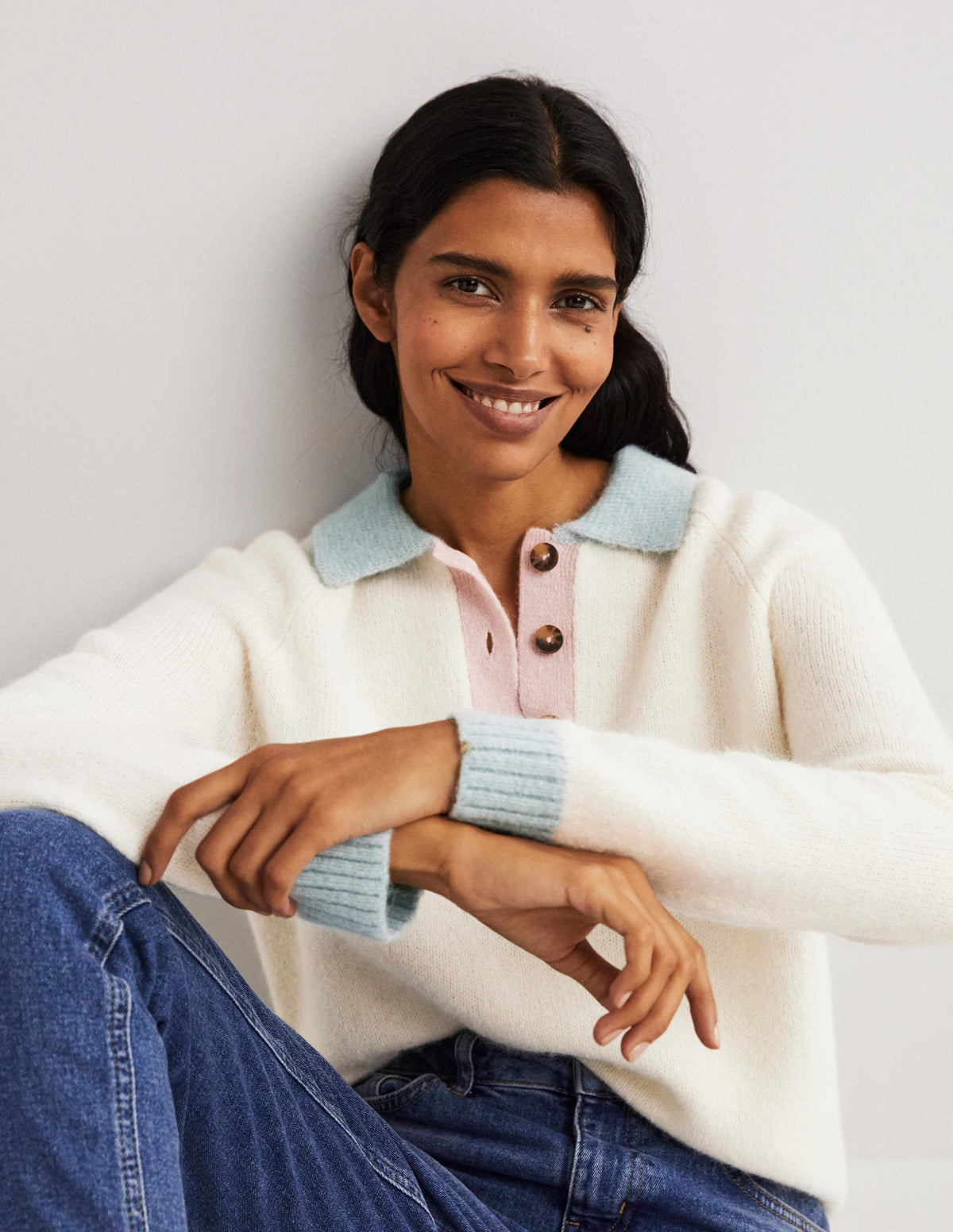 Fluffy Henley Sweater-Ivory, Surf-4