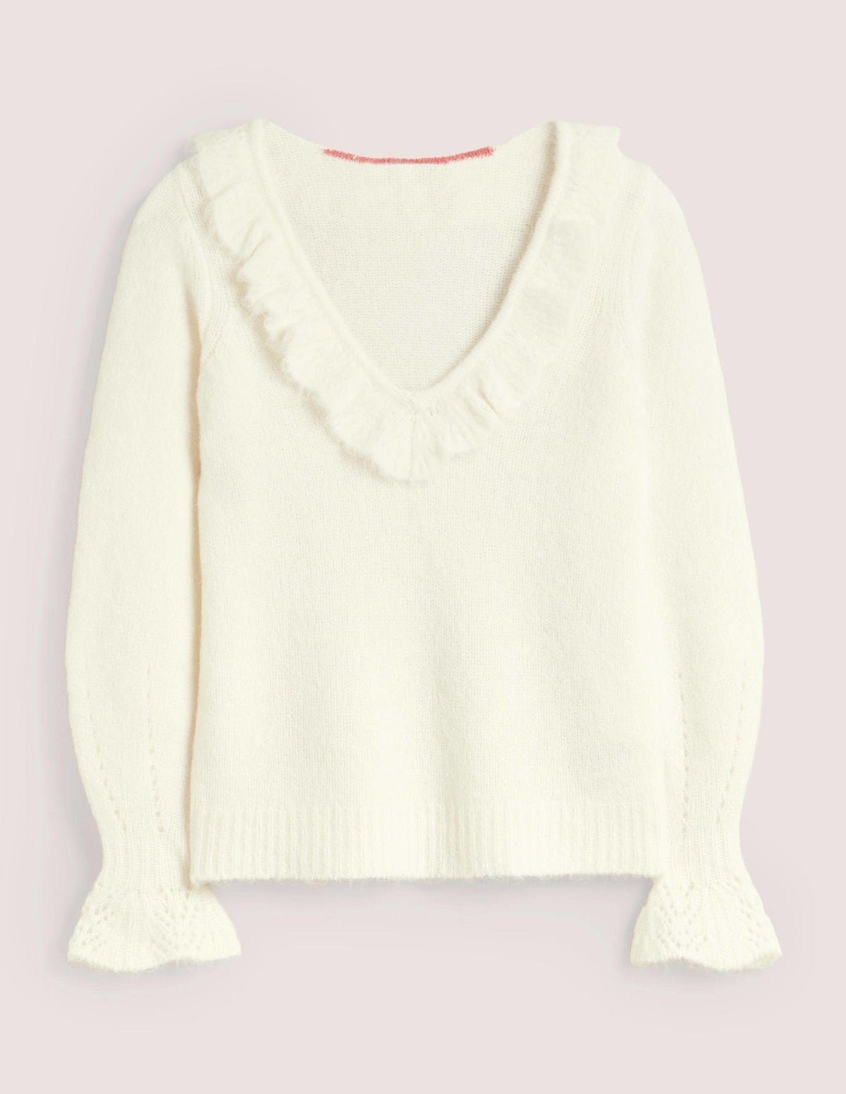 Fluffy Frill Sweater-Ivory-7