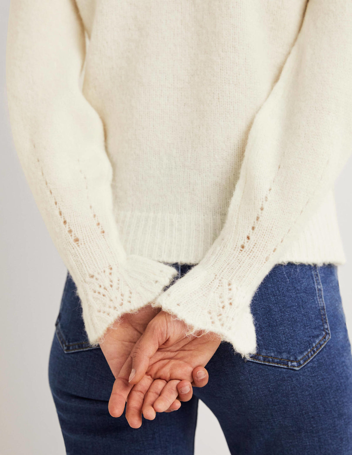 Fluffy Frill Sweater-Ivory-3