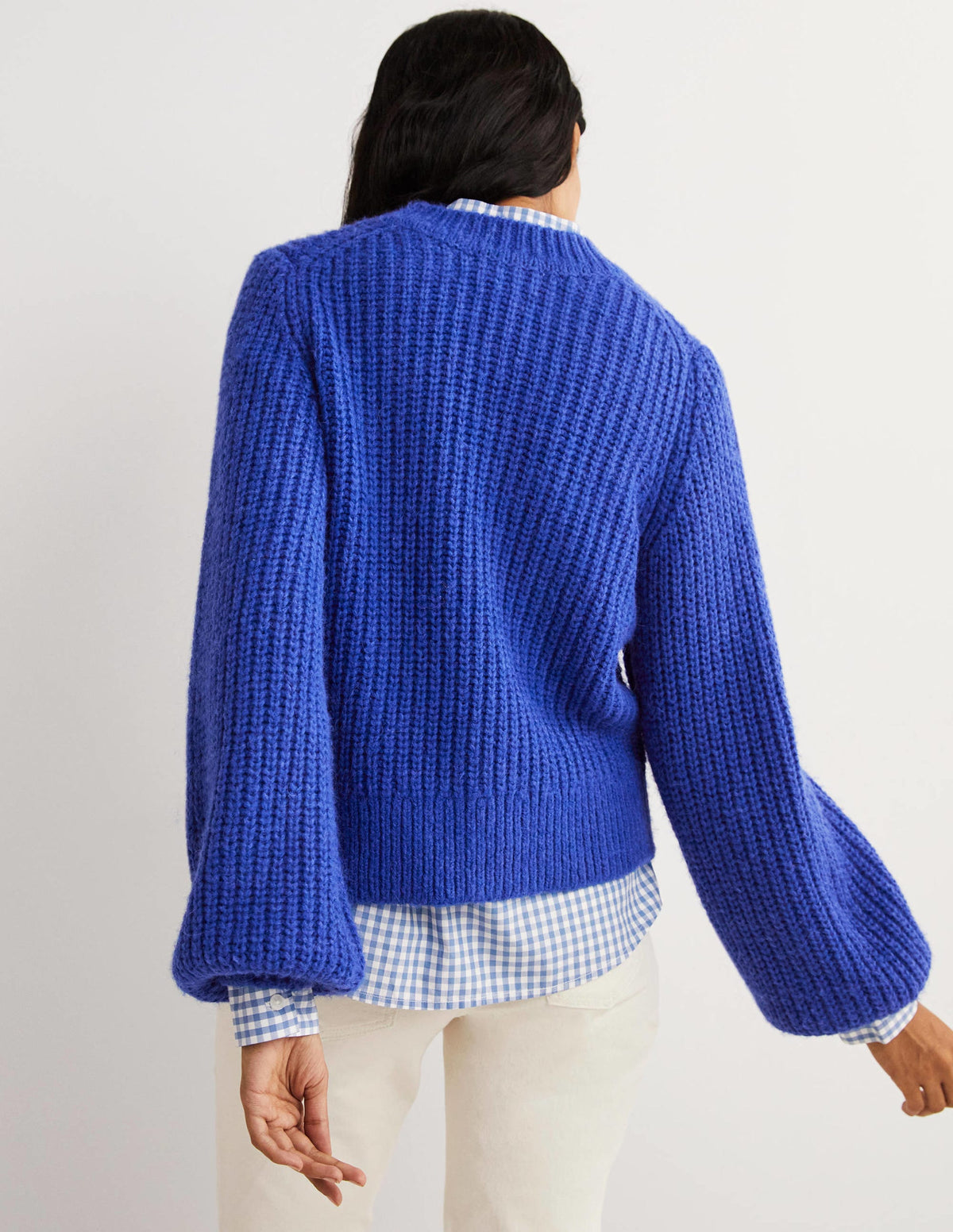 Chunky Ribbed Sweater-Cobalt Blue - Image 3