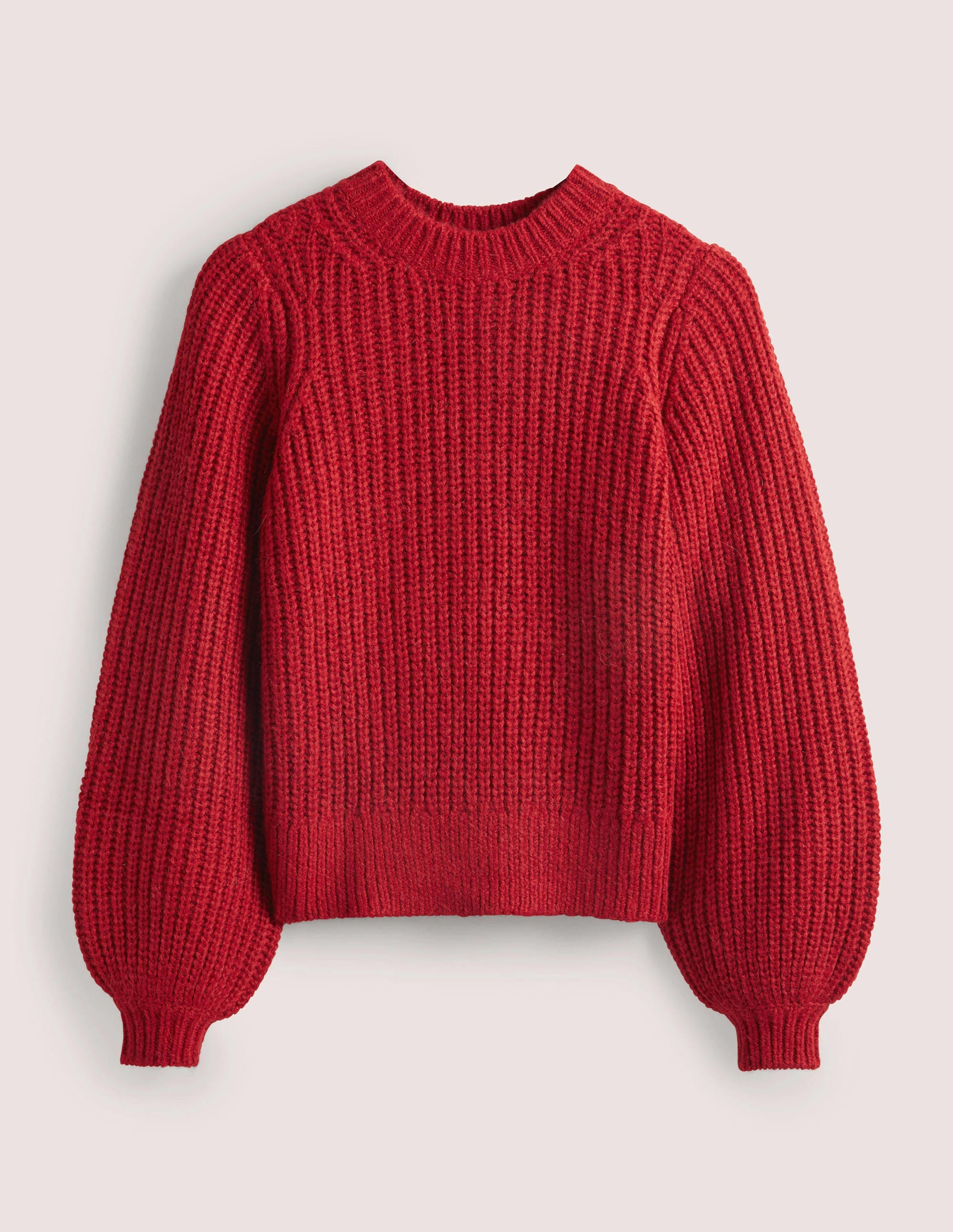Chunky Ribbed Sweater-Ruby Red - Image 7