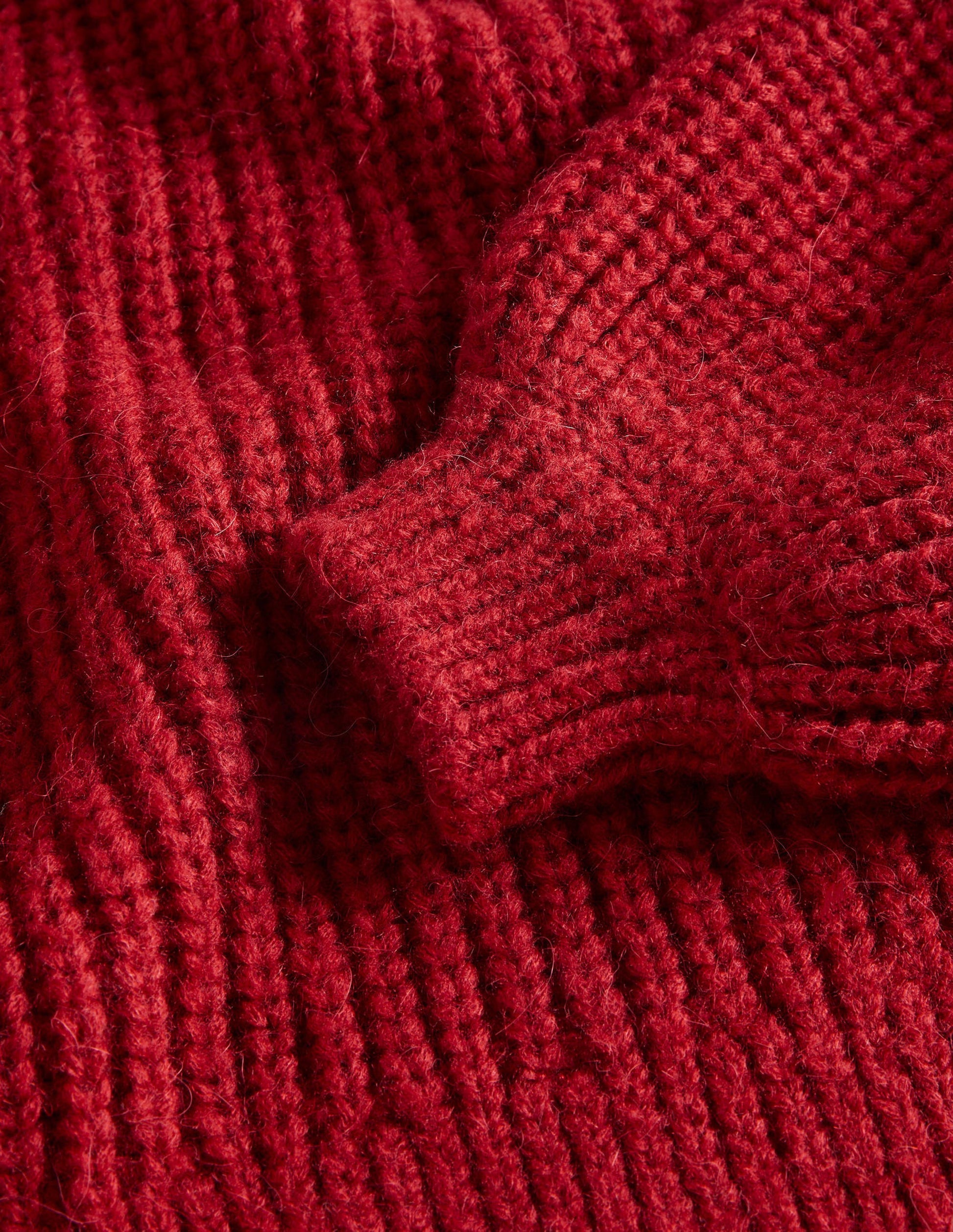 Chunky Ribbed Sweater-Ruby Red-8