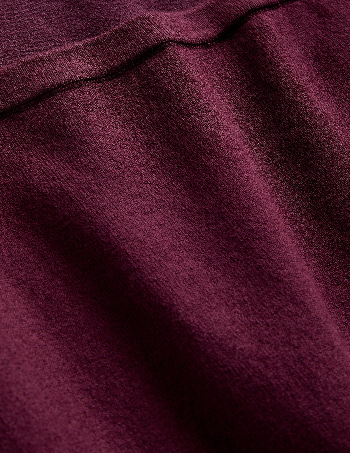 Cotton Square Neck Knitted Top-Berry-5
