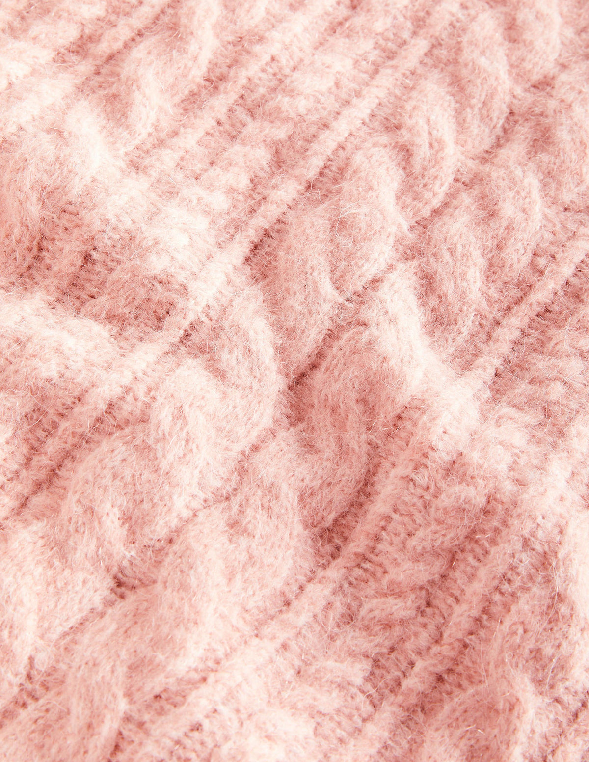 Relaxed Cable Sweater Vest-Pink Frosting-6