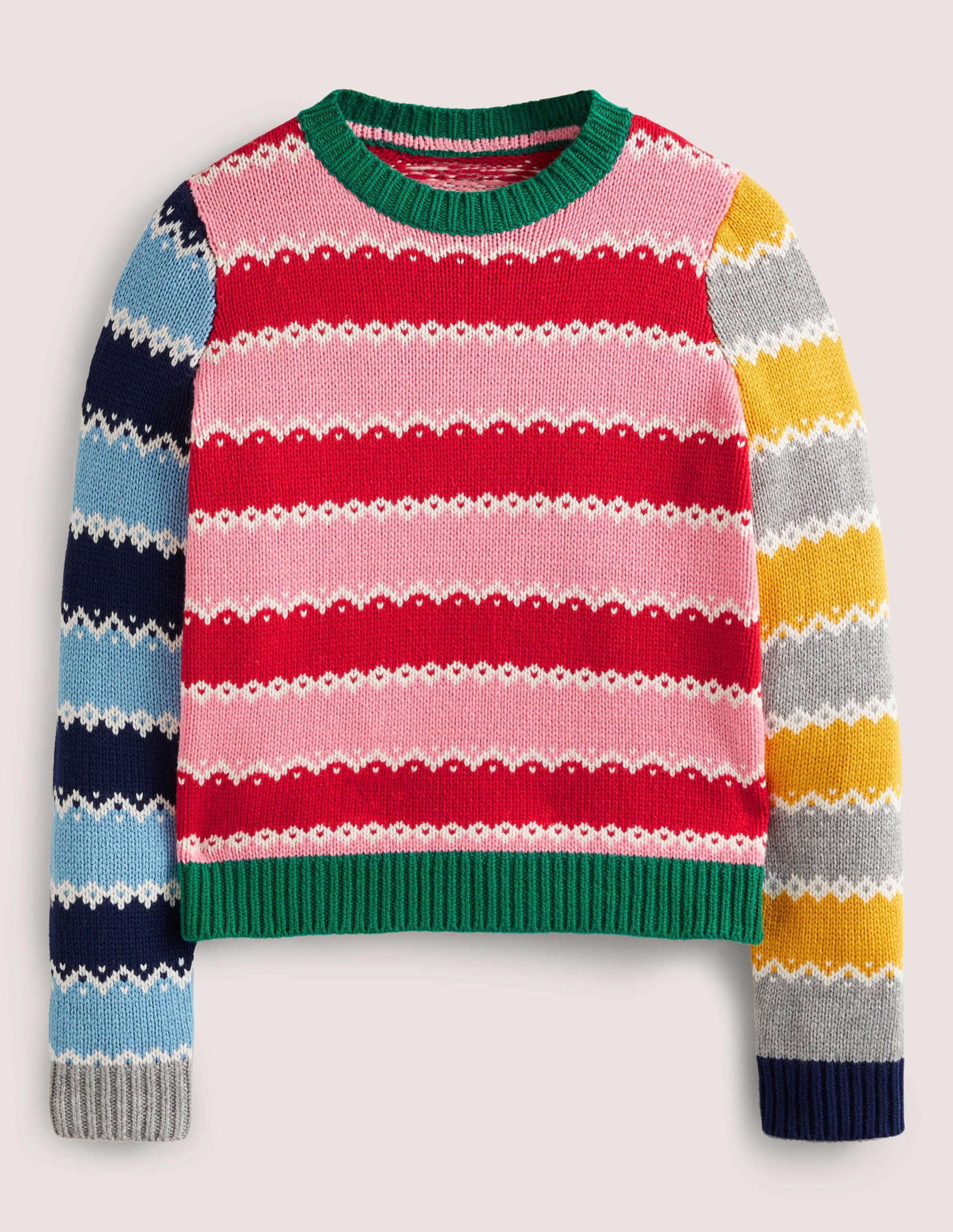 Chunky Christmas Sweater-Multi Stripe Hotchpotch - Image 6
