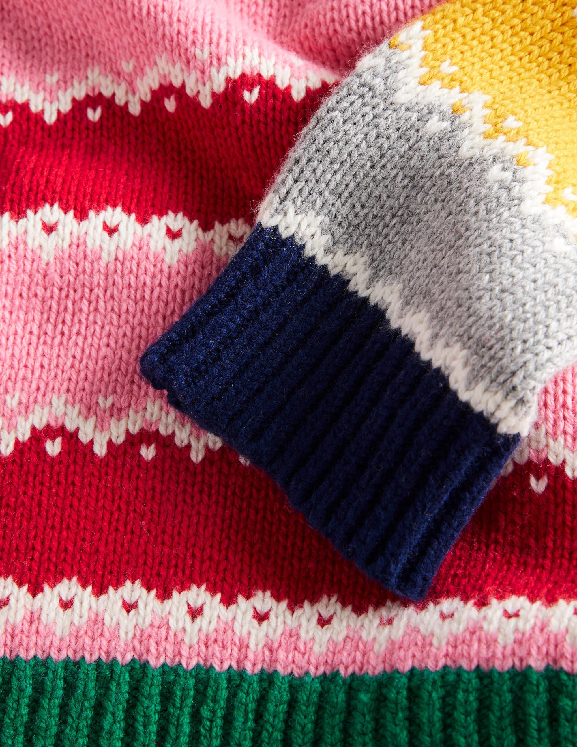 Chunky Christmas Sweater-Multi Stripe Hotchpotch - Image 7