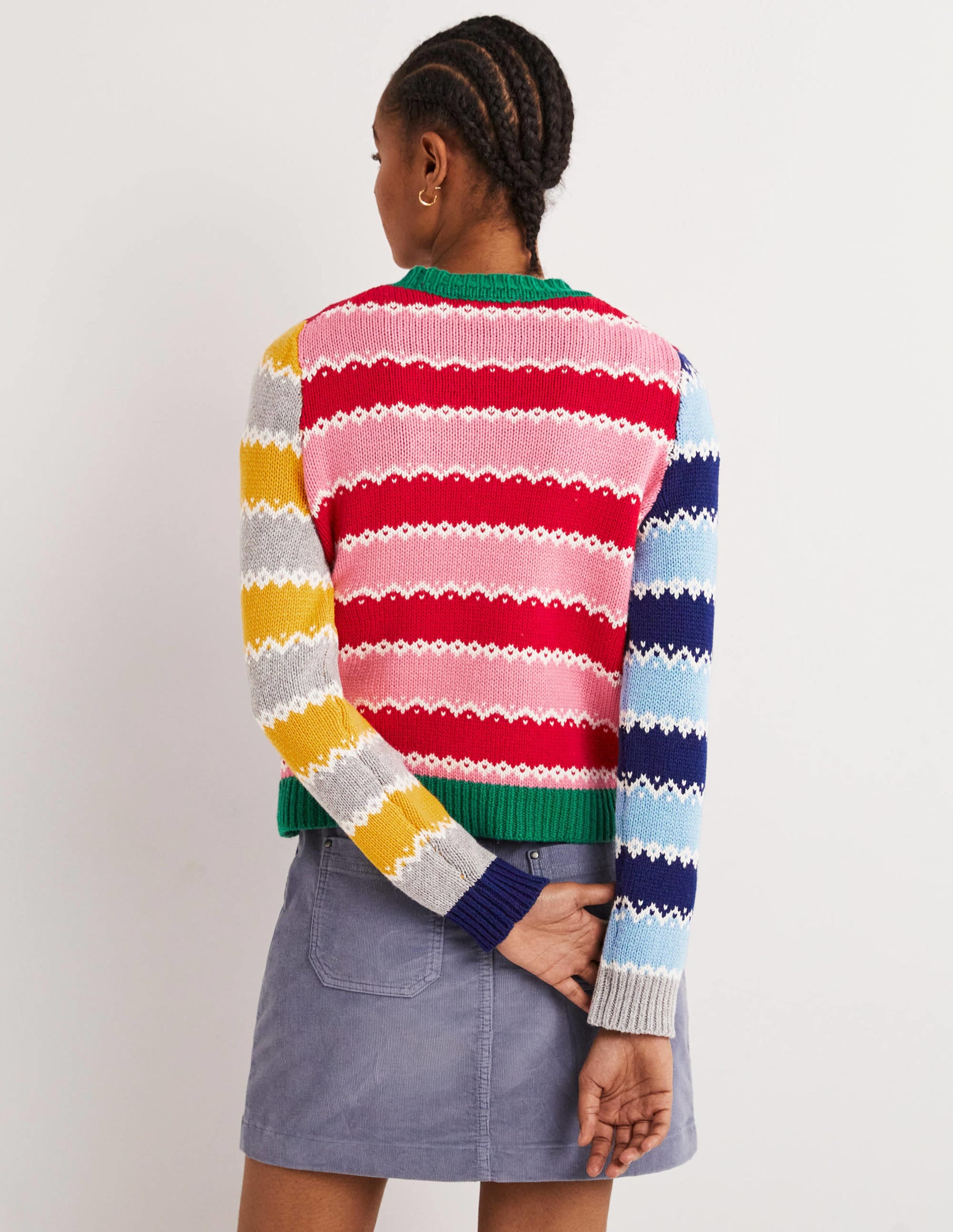 Chunky Christmas Sweater-Multi Stripe Hotchpotch - Image 3