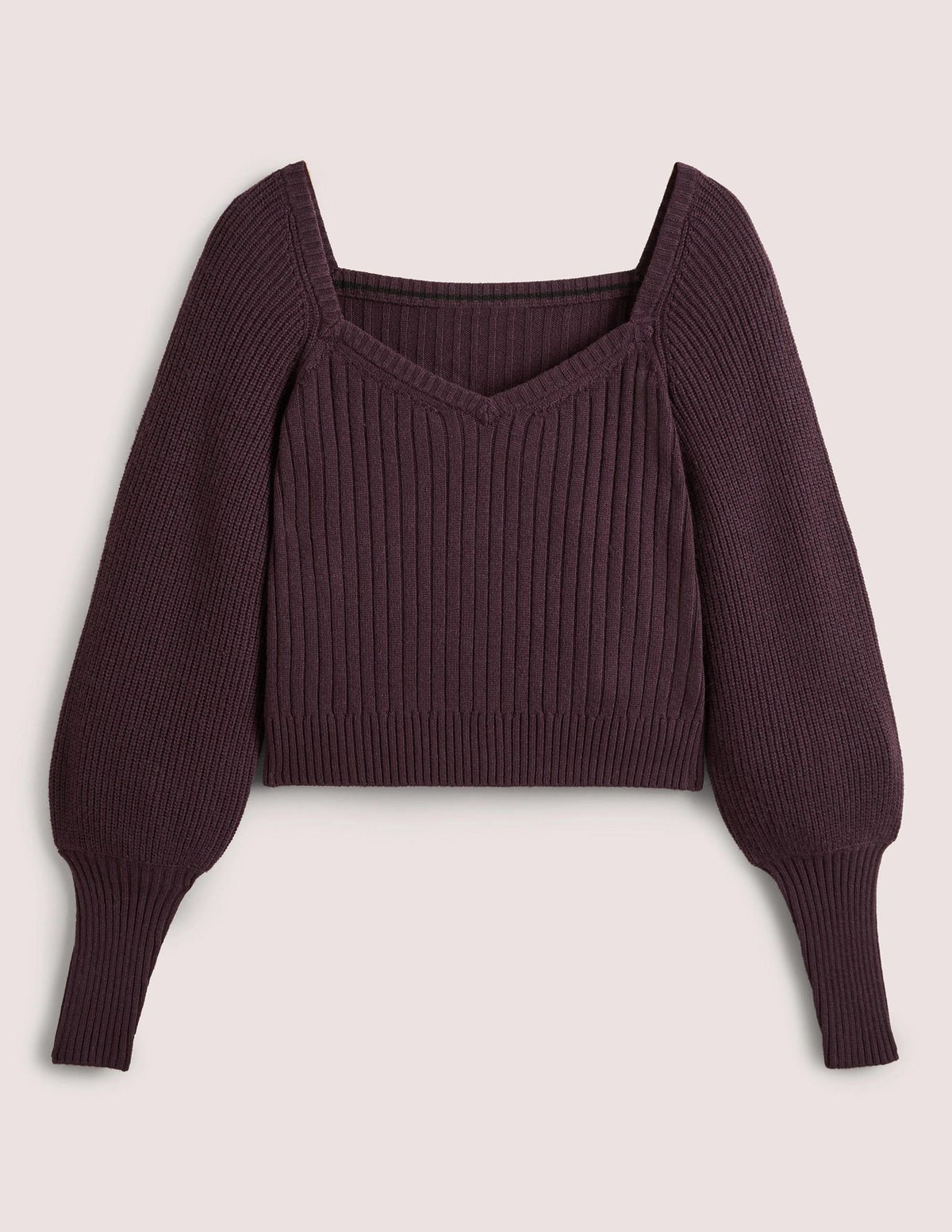 Sweetheart Blouson Sweater-Fig Purple - Image 6