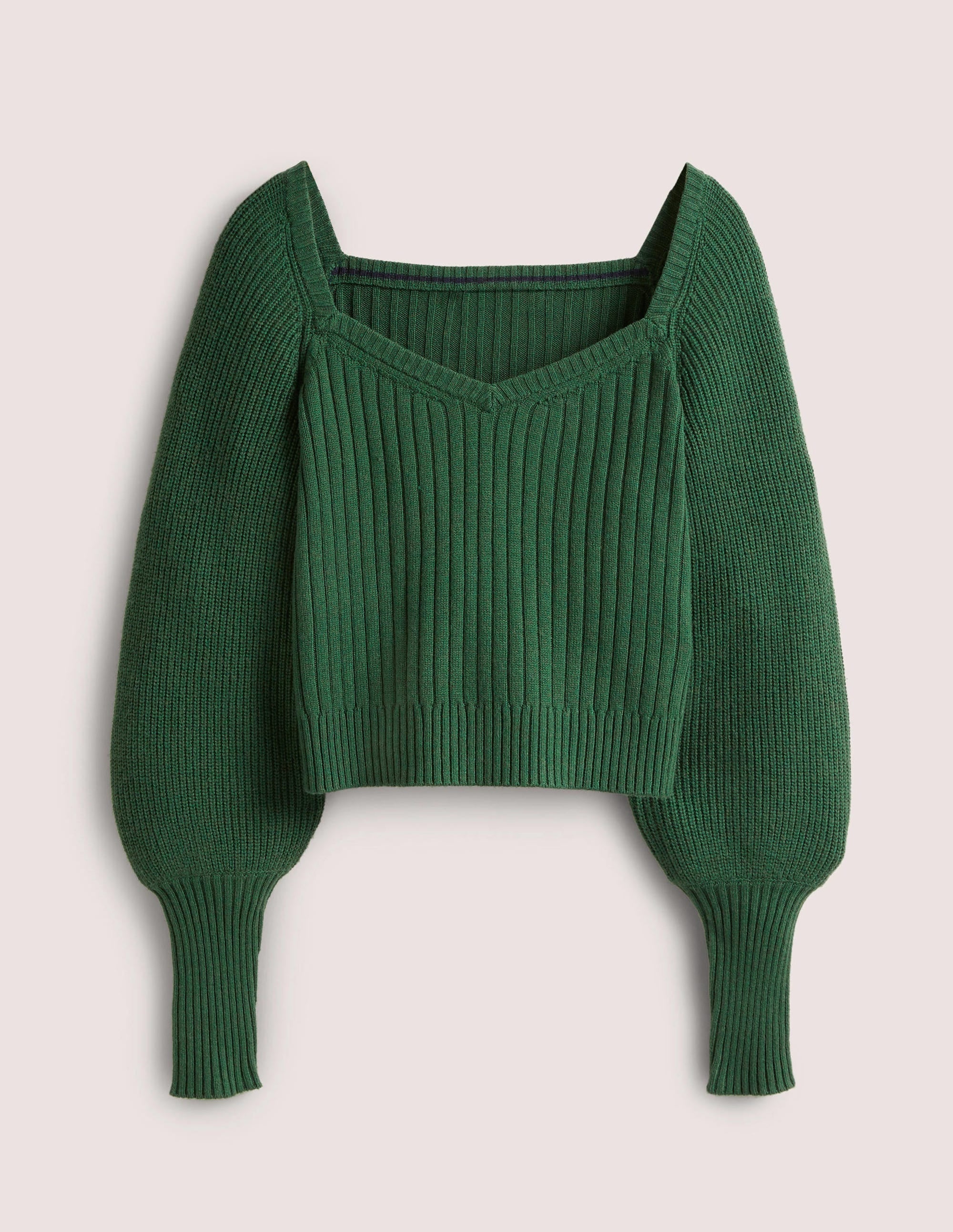 Sweetheart Blouson Sweater-Hunter Green - Image 6