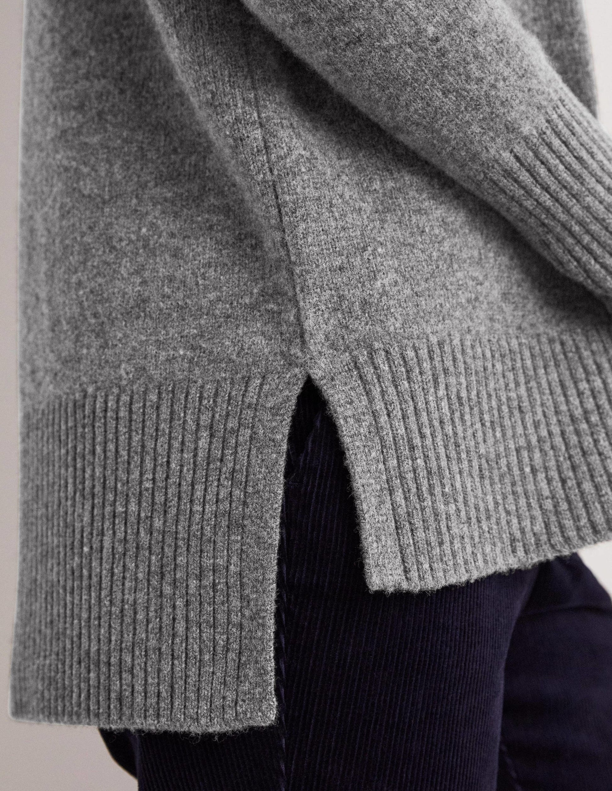 Jessica Oversized Sweater-Light Charcoal Melange-4